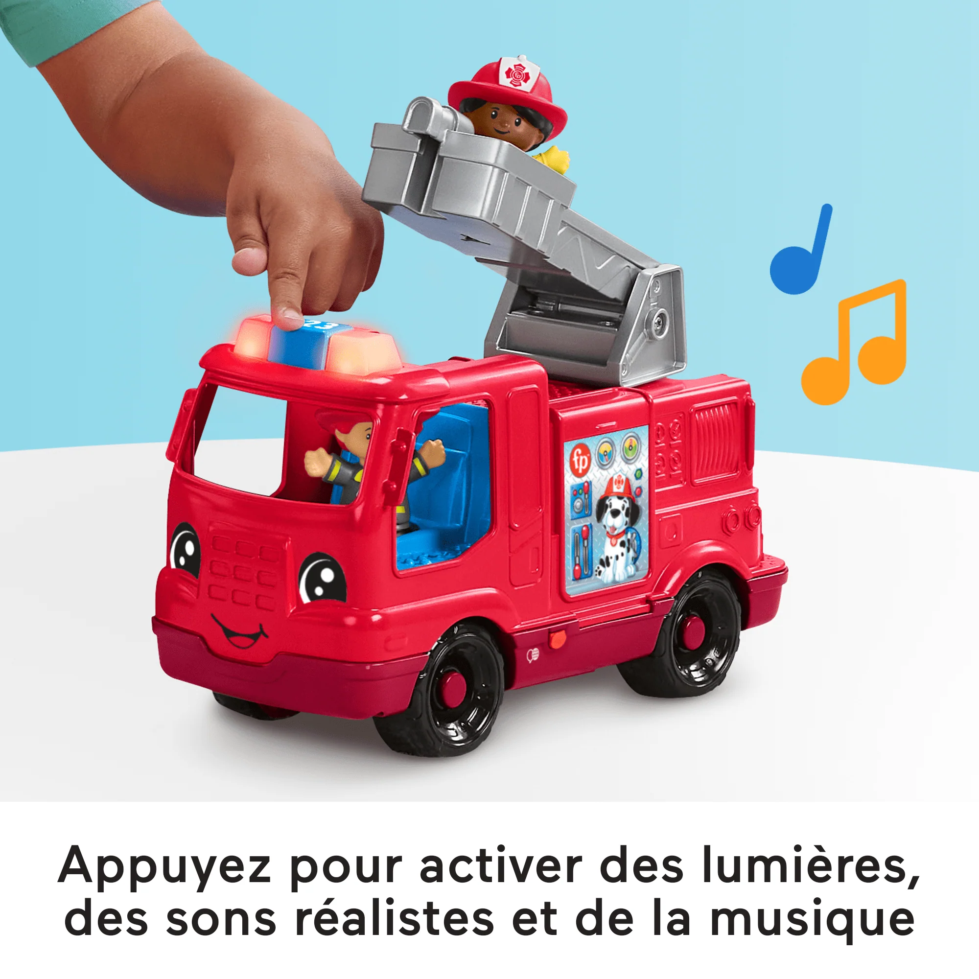 Fisher-Price-Little People-Camion De Pompiers Version Multilingue - Image 4