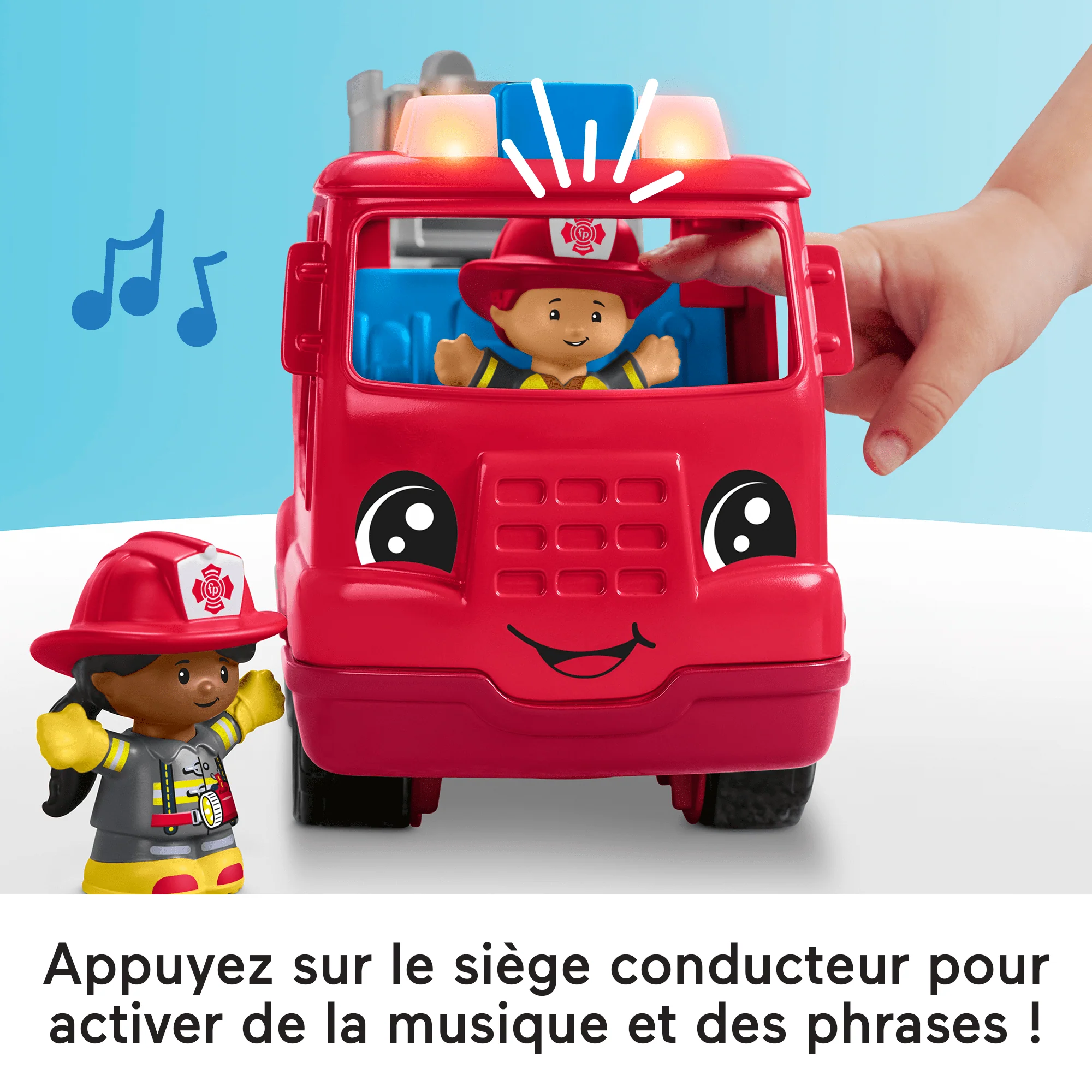 Fisher-Price-Little People-Camion De Pompiers Version Multilingue - Image 5
