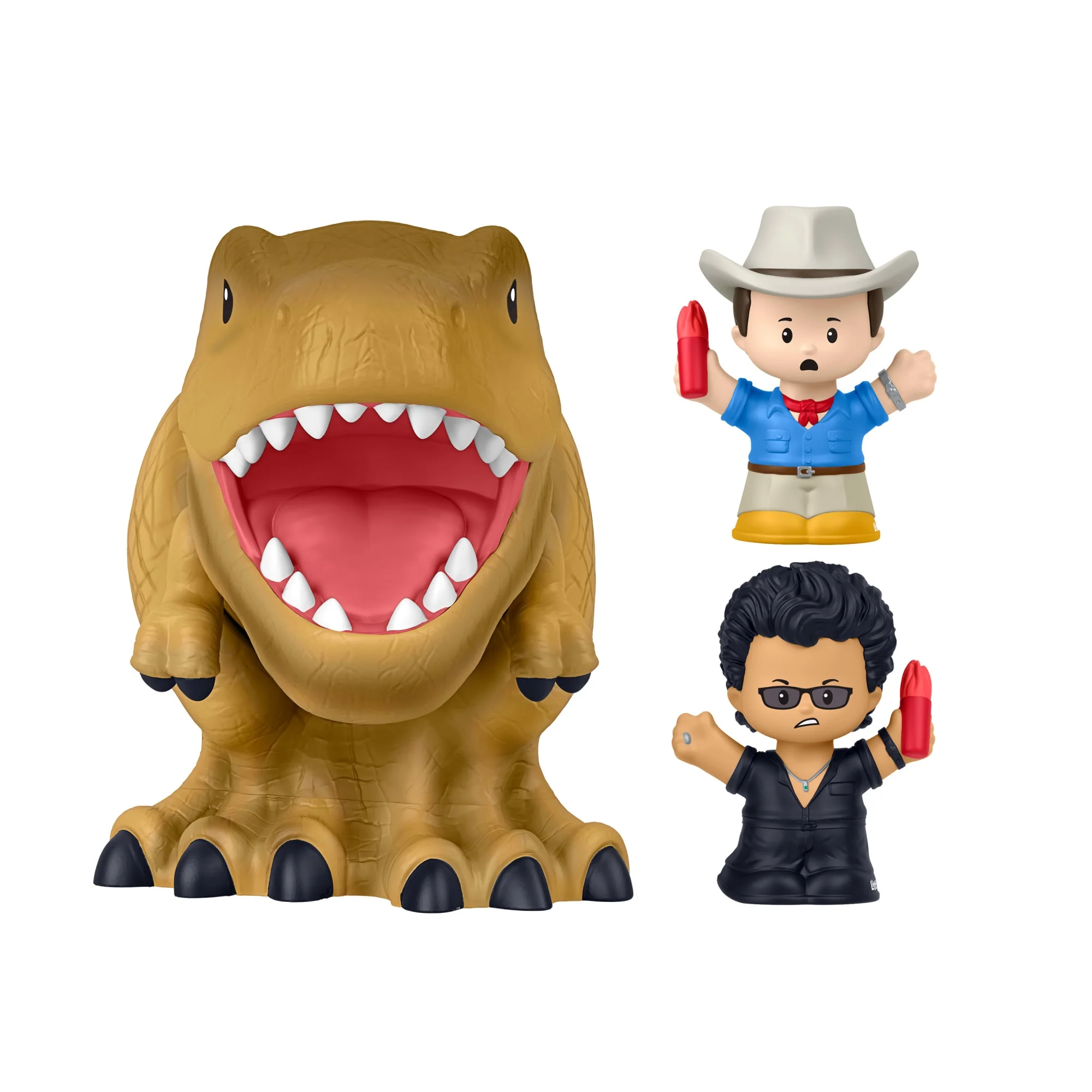 Little People Collector Jurassic Park Special Edition Set With Dinosaur For Movie Fans, 3 Figures - Image 5