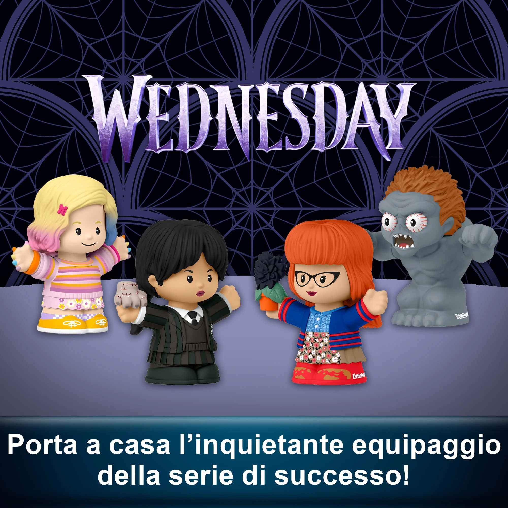 Little People Collector Mercoledì, Set In Edizione Speciale Per Adulti E Fan, 4 Personaggi - Image 2