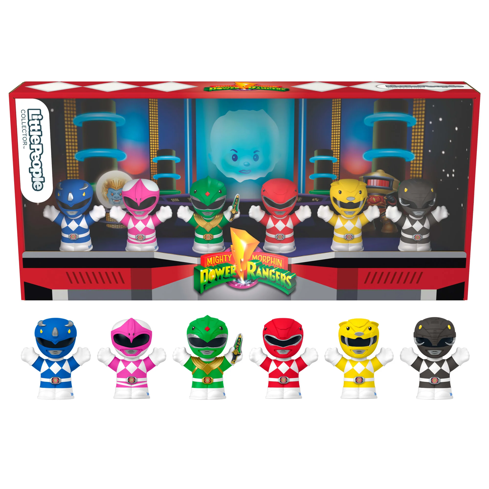 Conjunto De Edición Especial De Power Rangers De Little People Collector Para Adultos Y Fans, 6 Figuras