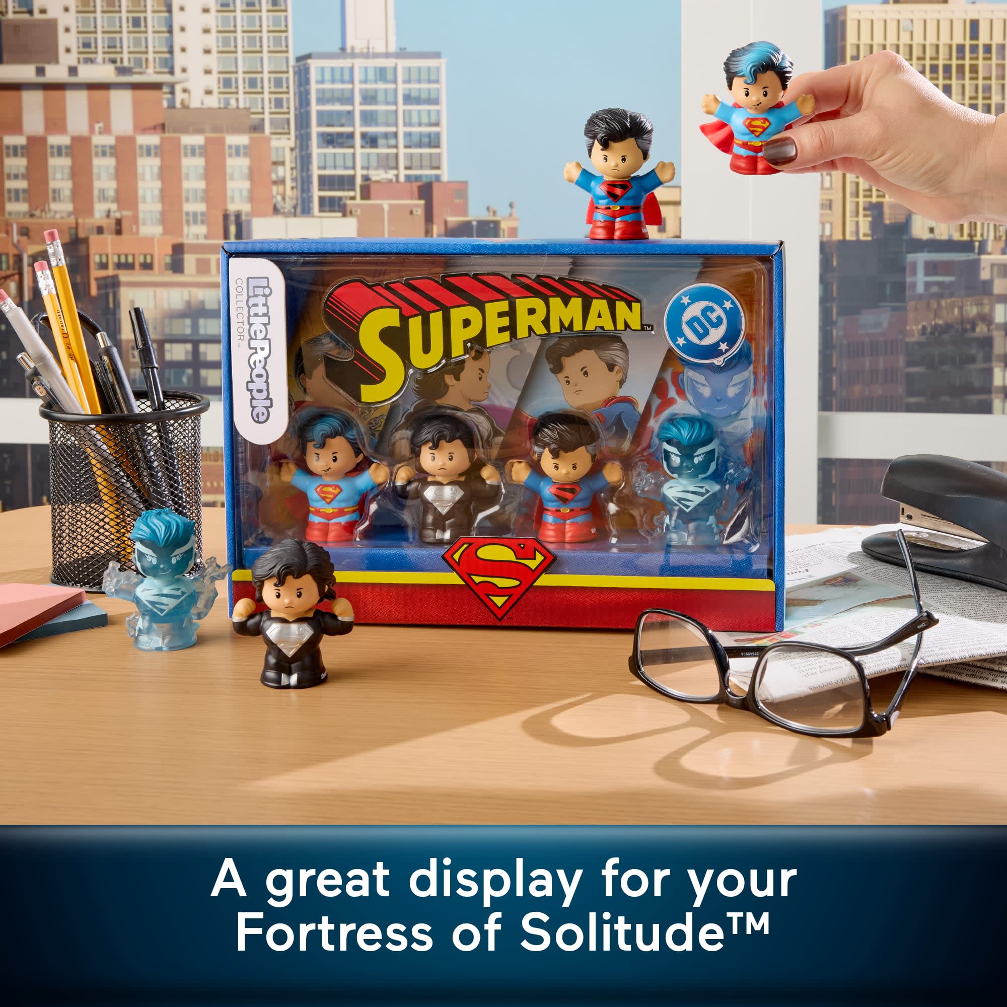 Little People Collector Superman Through The Ages Special Edition Set For Adults & Fans, 4 Figures - Image 3