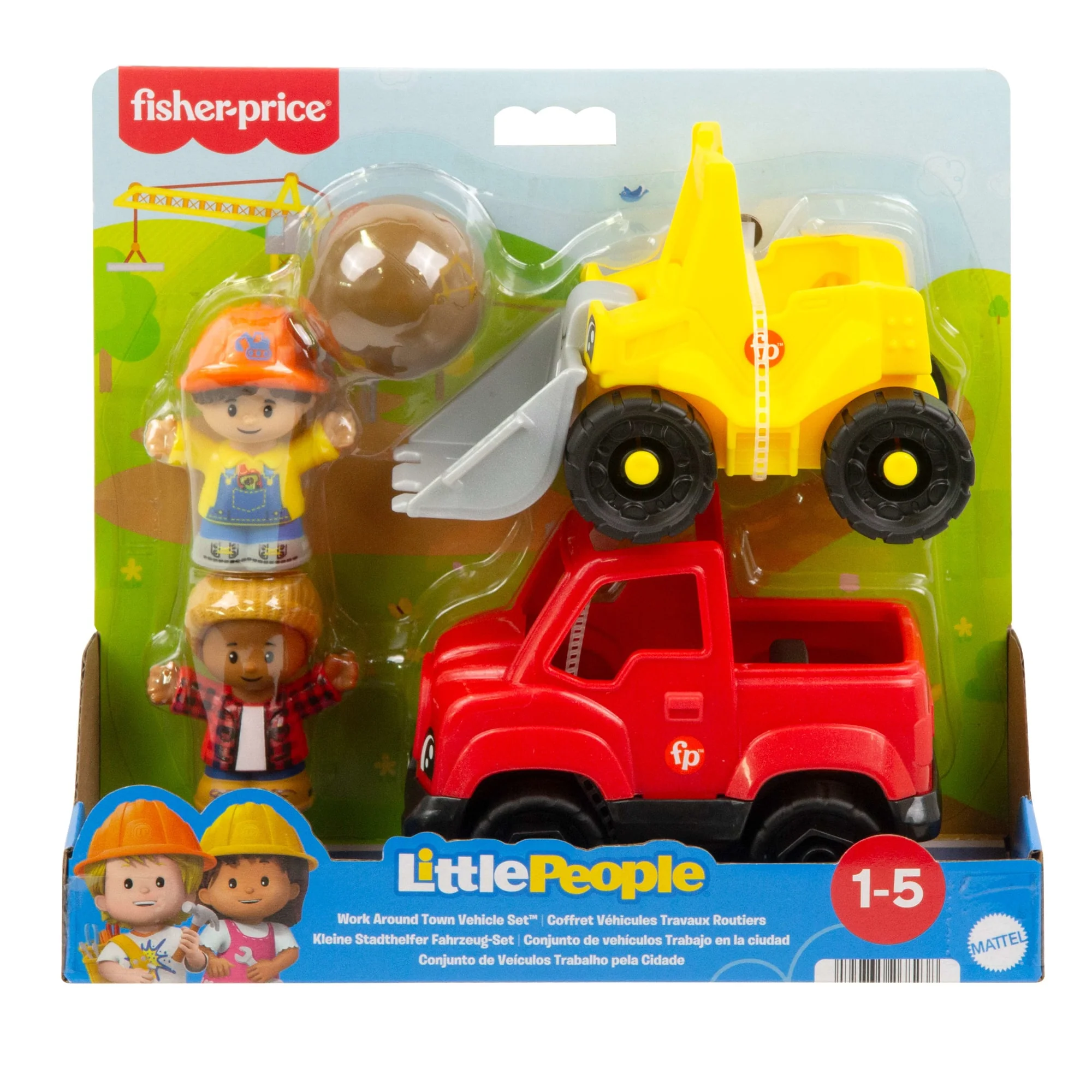 Fisher-Price Little People Kleine Stadthelfer Fahrzeug-Set, 5 Spielzeuge Für Kleinkinder Und Kinder - Image 6