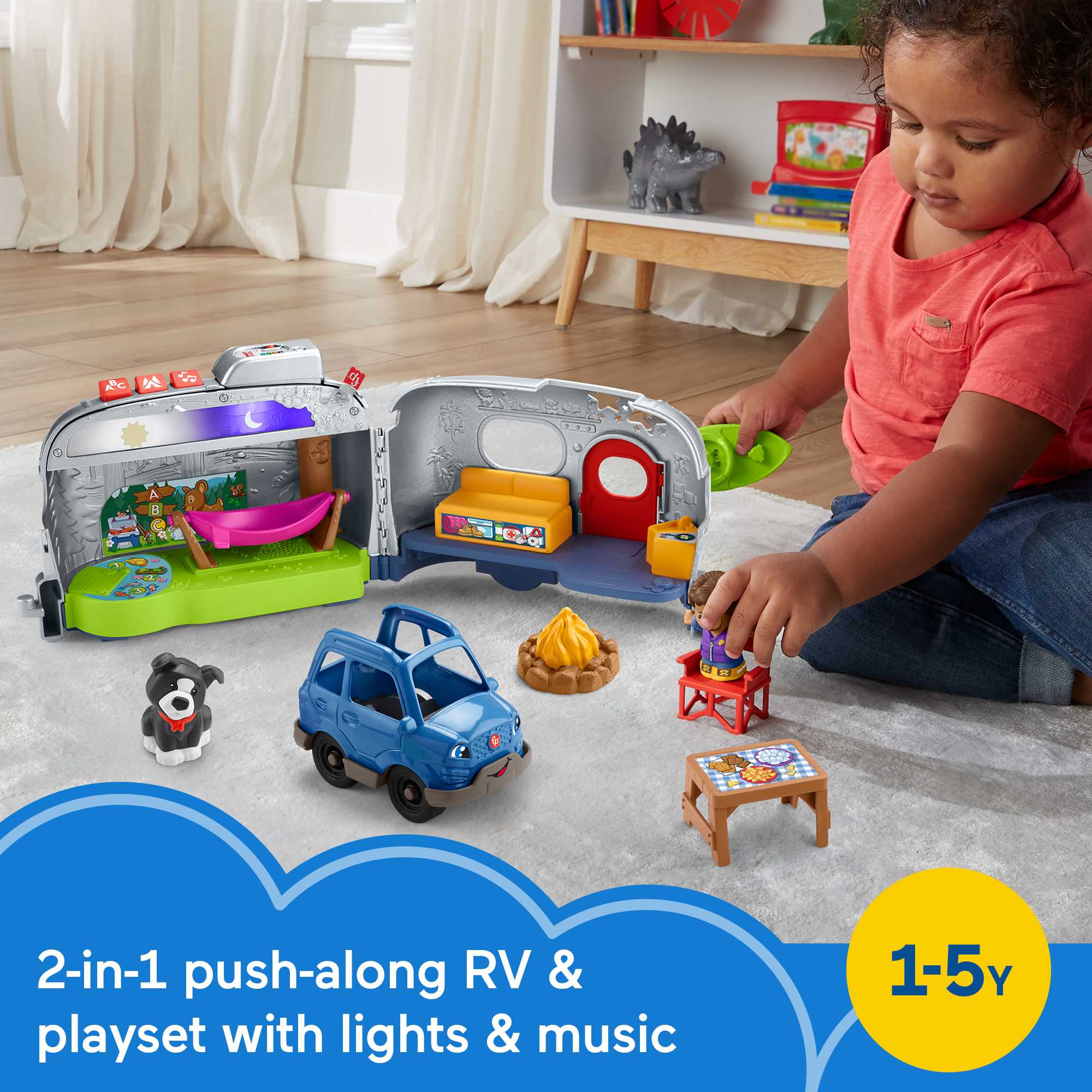 Little People Light-Up Learning Camper Playset - Image 2
