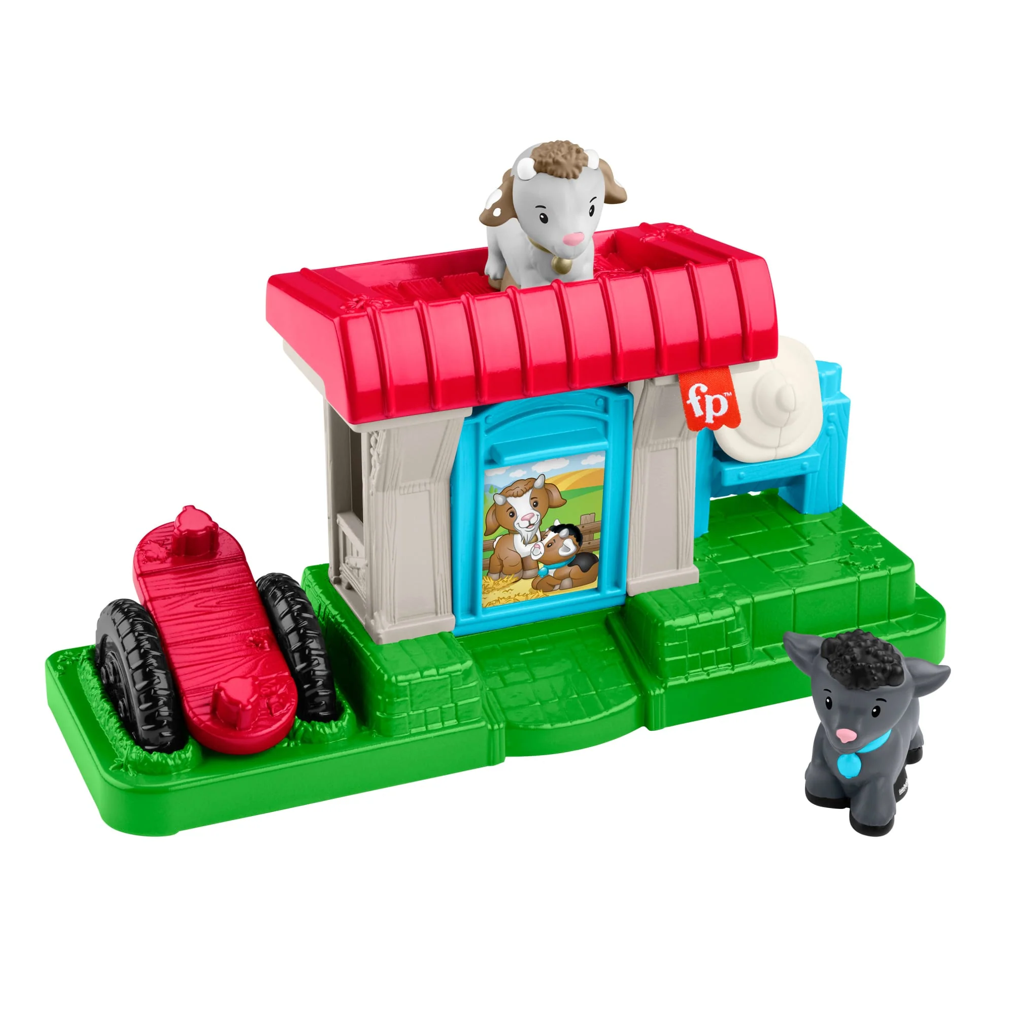 Fisher-Price Little People Spielset Mein Erster Baby-Ziegenhof Für Kleinkinder Mit 3 Teilen