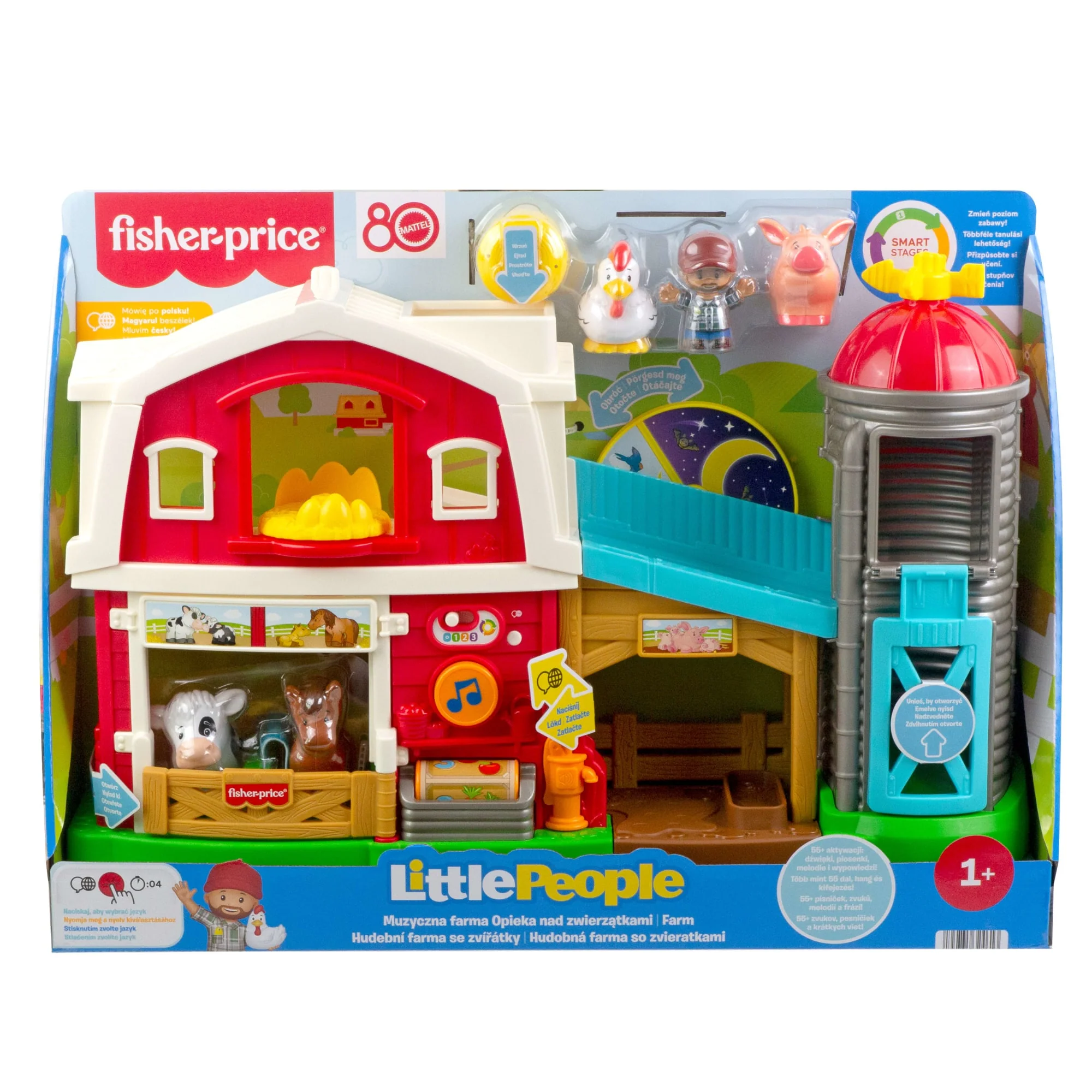 Little People Muzyczna farma Opieka nad zwierzątkami Zestaw farma dla dzieci Zabawka interaktywna 1+ Wersja wielojęzykowa - Image 6