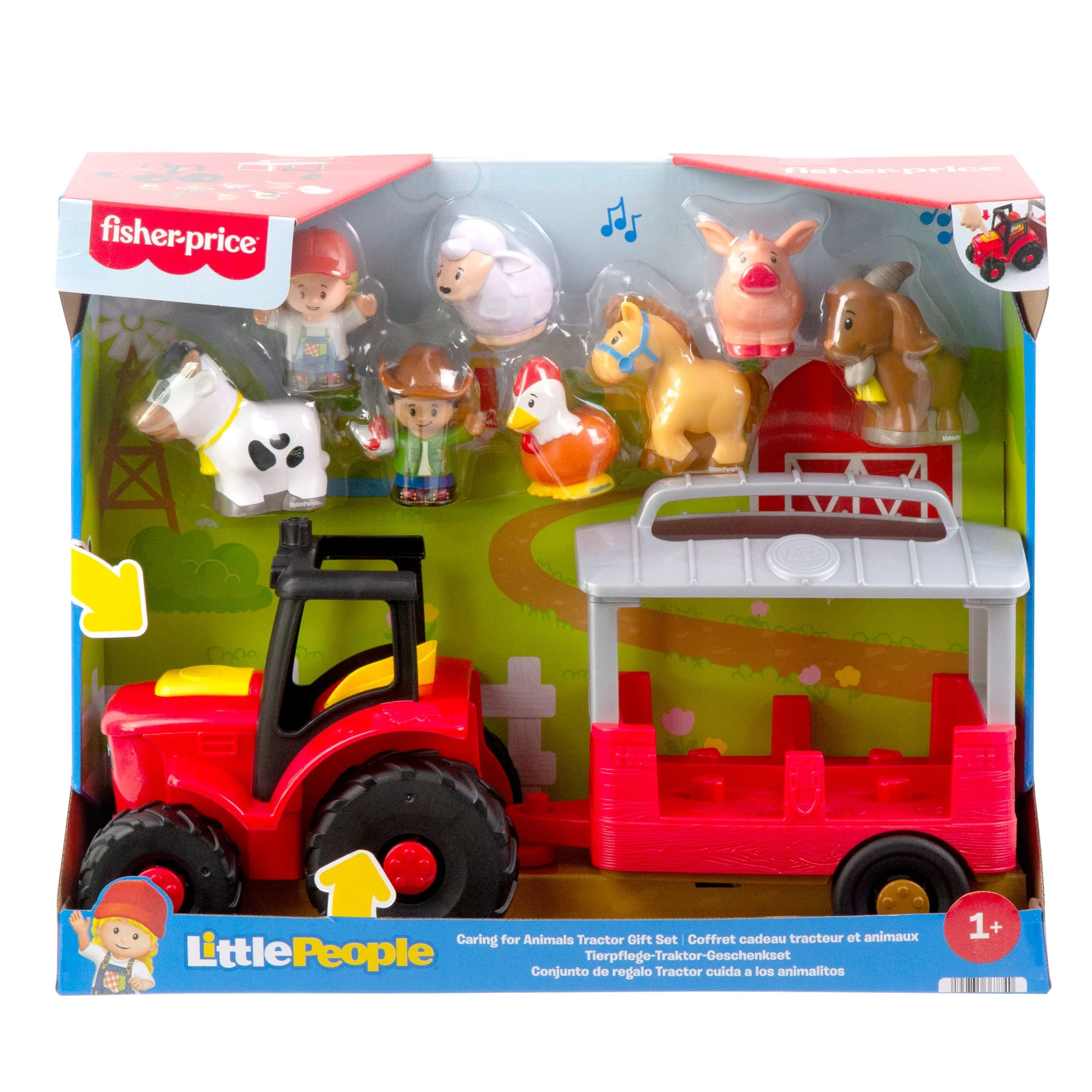 Little People Traktor Opieka nad zwierzątkami Zestaw prezentowy Zabawka muzyczna i figurki Zabawka dla dzieci 1+ - Image 6