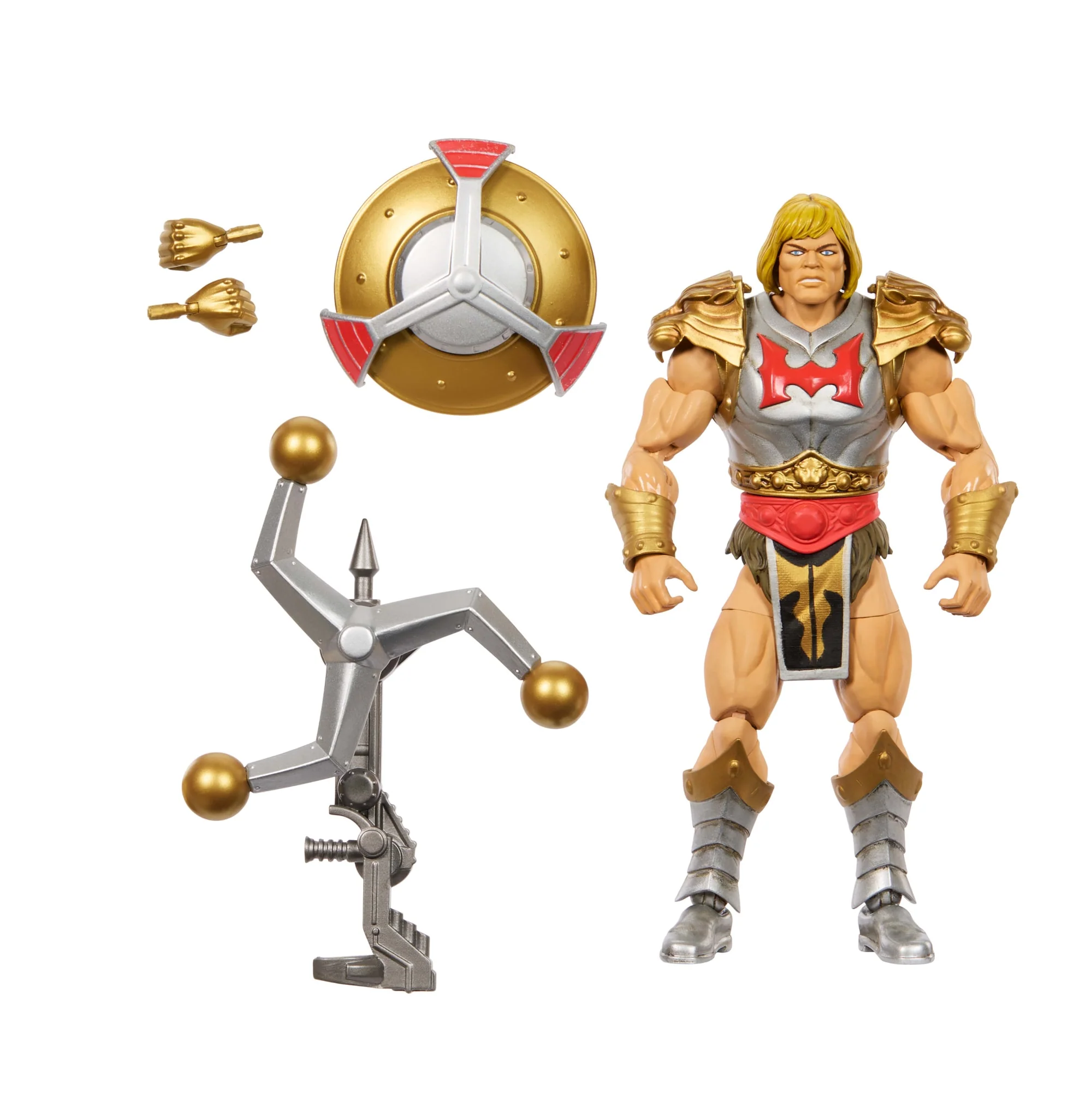 Masters Of The Universe Masterverse New Eternia Flying Fists He-Man, MOTU-Actionfigur, 30 Bewegungspunkte
