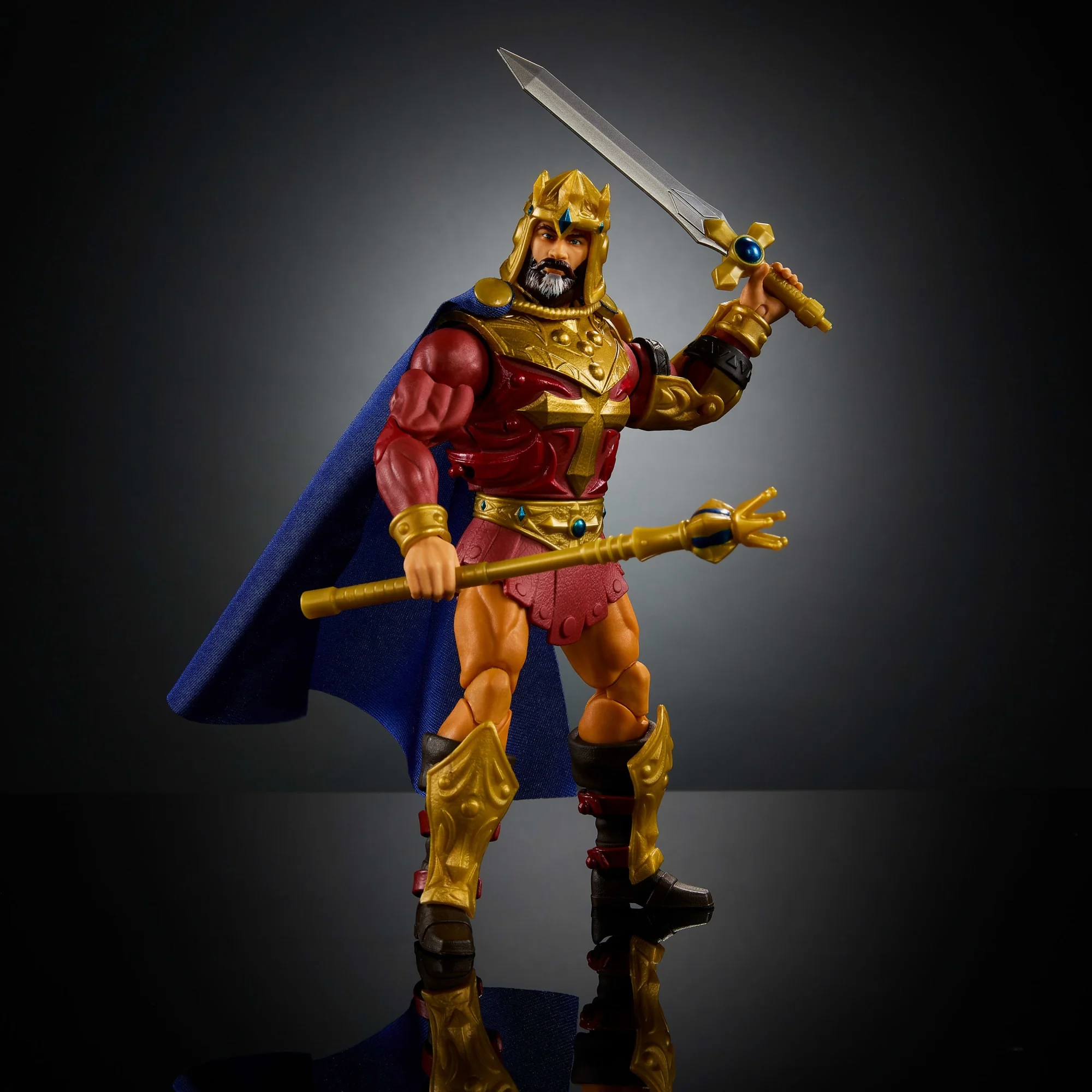 Masters Of The Universe Masterverse New Eternia König Randor MOTU-Actionfigur-Spielzeug, 30 Bewegungspunkte - Image 3
