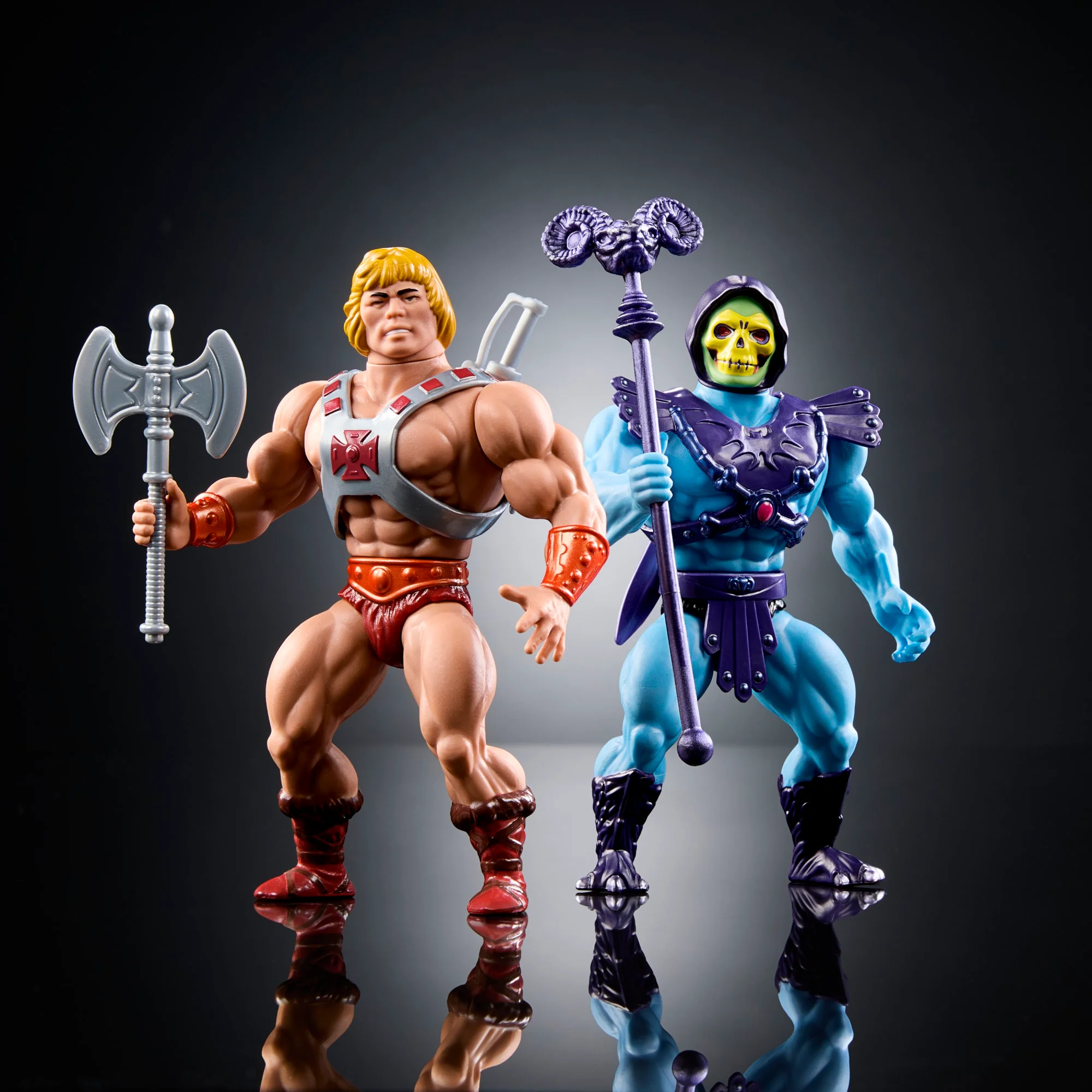 Masters Of The Universe Origins Schlagkräftiger He-Man Und Skeletor Im Retro-Look, 80. Jubiläum Von Mattel - Image 2