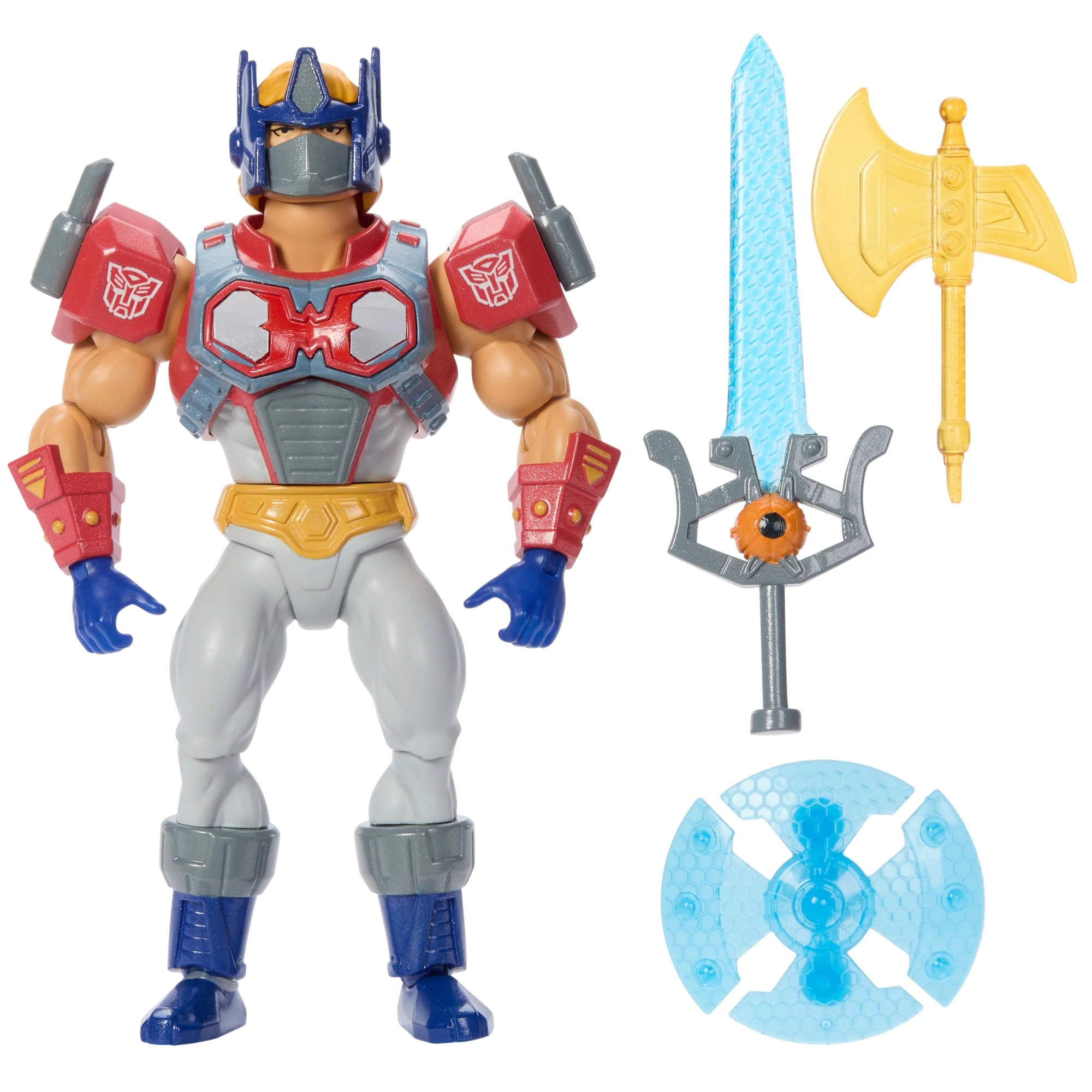 Masters of the Universe Origins x Transformers Optimus Prime He-Man Figurka Zabawka dla dzieci 6+ i kolekcjonerów - Image 2