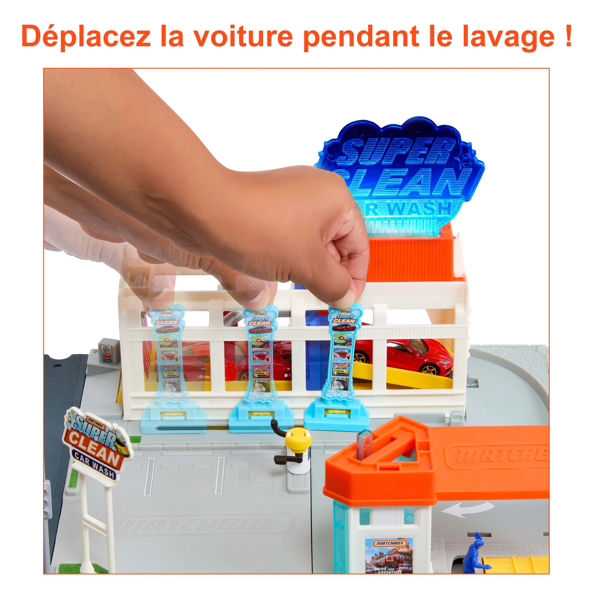 Matchbox - Action Drivers - Coffret Station De Lavage Super Clean - Petite Voiture - 3 Ans Et + - Image 3