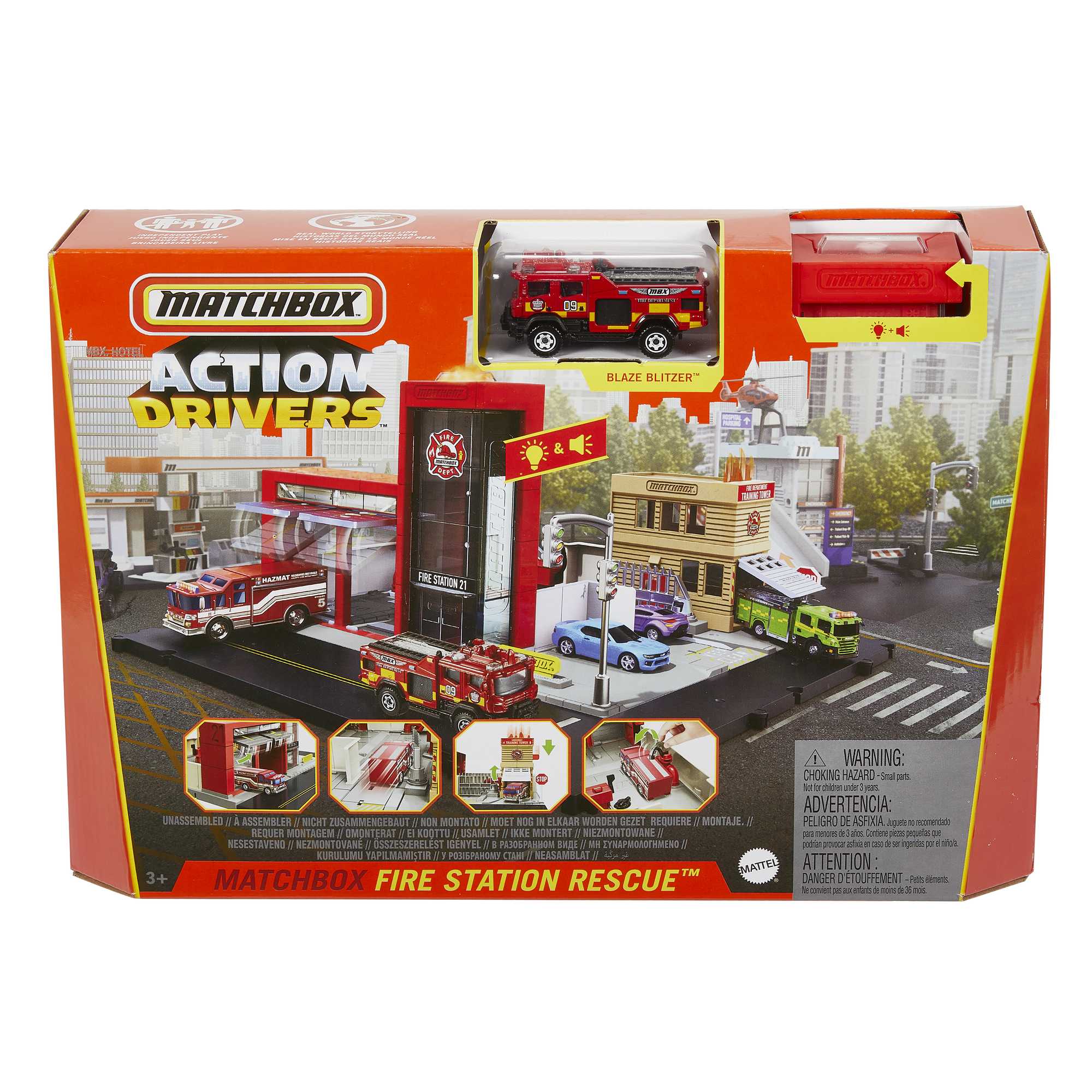 Matchbox Action Drivers Fire Station Rescue Playset - Image 6