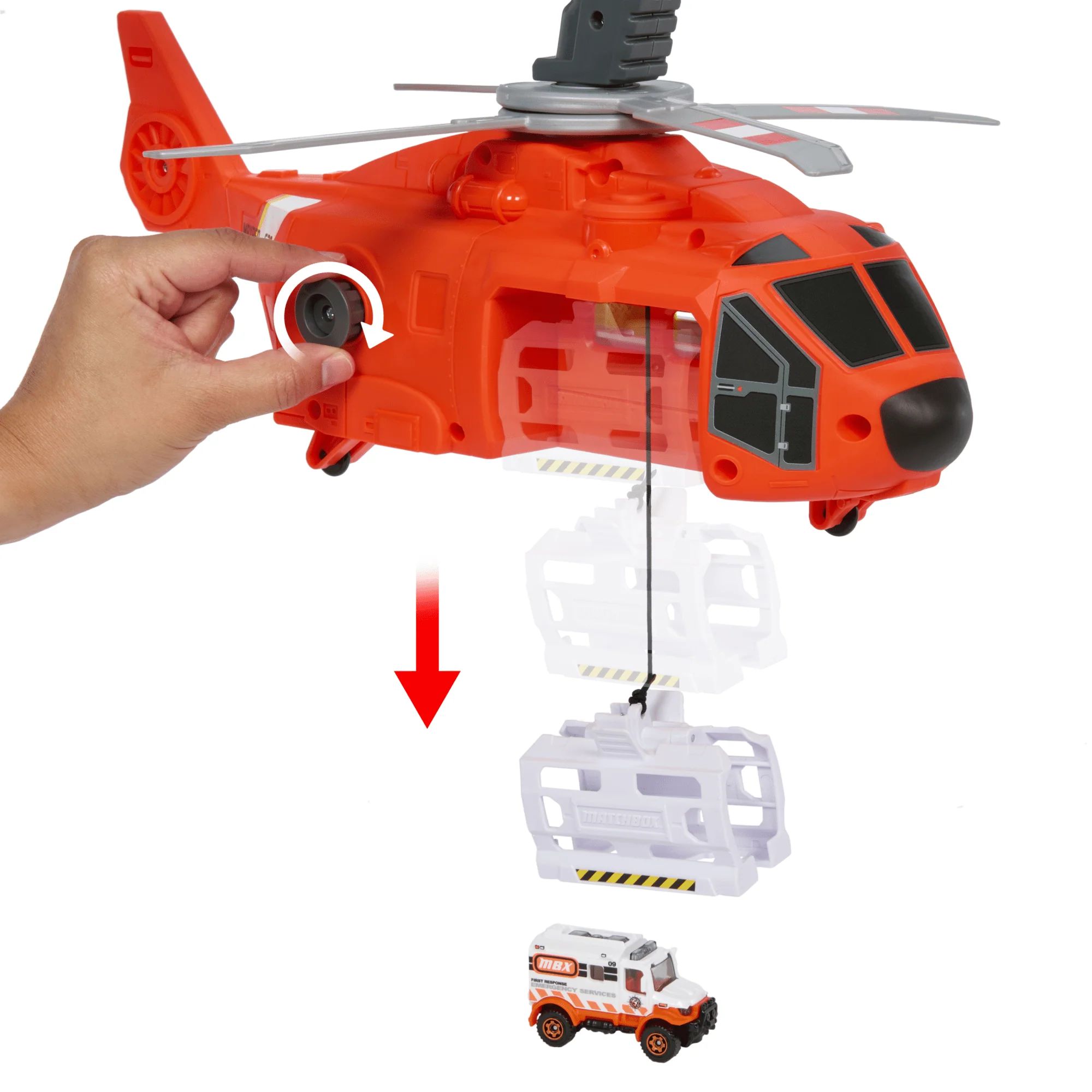 Matchbox Action Drivers Prawdziwe Przygody Helikopter Ratunkowy - Image 2