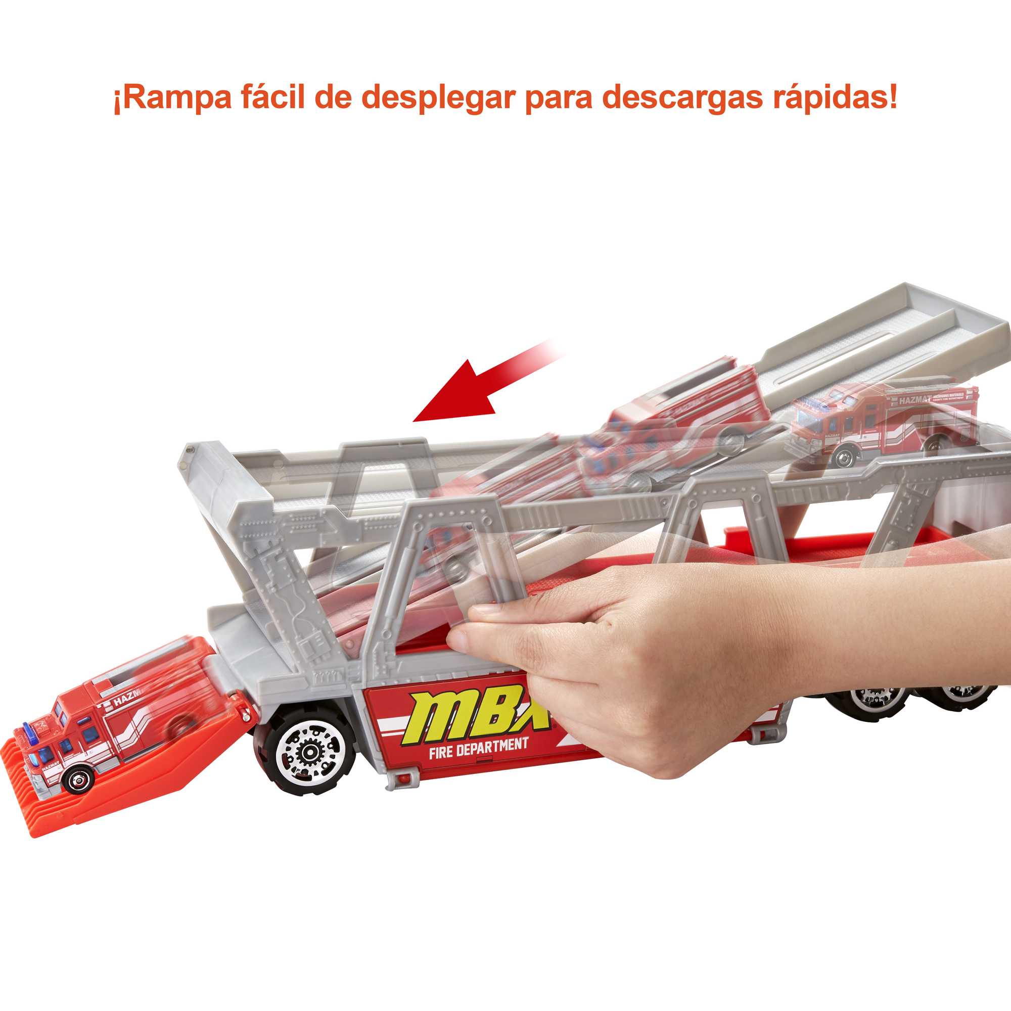 Matchbox Fire Rescue Hauler Playset - Image 5