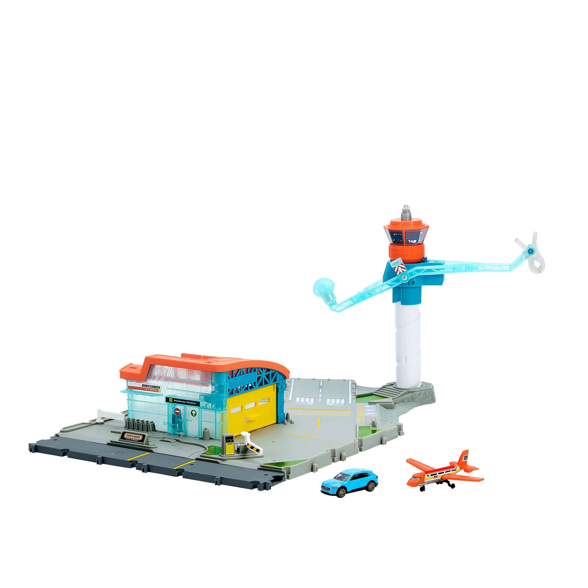 Havalaanı Temalı Matchbox Havaalanı Oyun Seti, 1 Adet Metal Oyuncak Audi Araba Ve 1 Adet Plastik Uçak