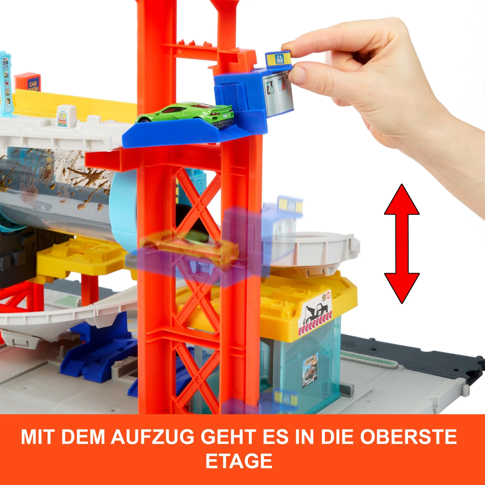 Matchbox Spielset Rotierende Waschstraße“ Mit Die-Cast-Corvette Und Abschleppwagen - Image 4
