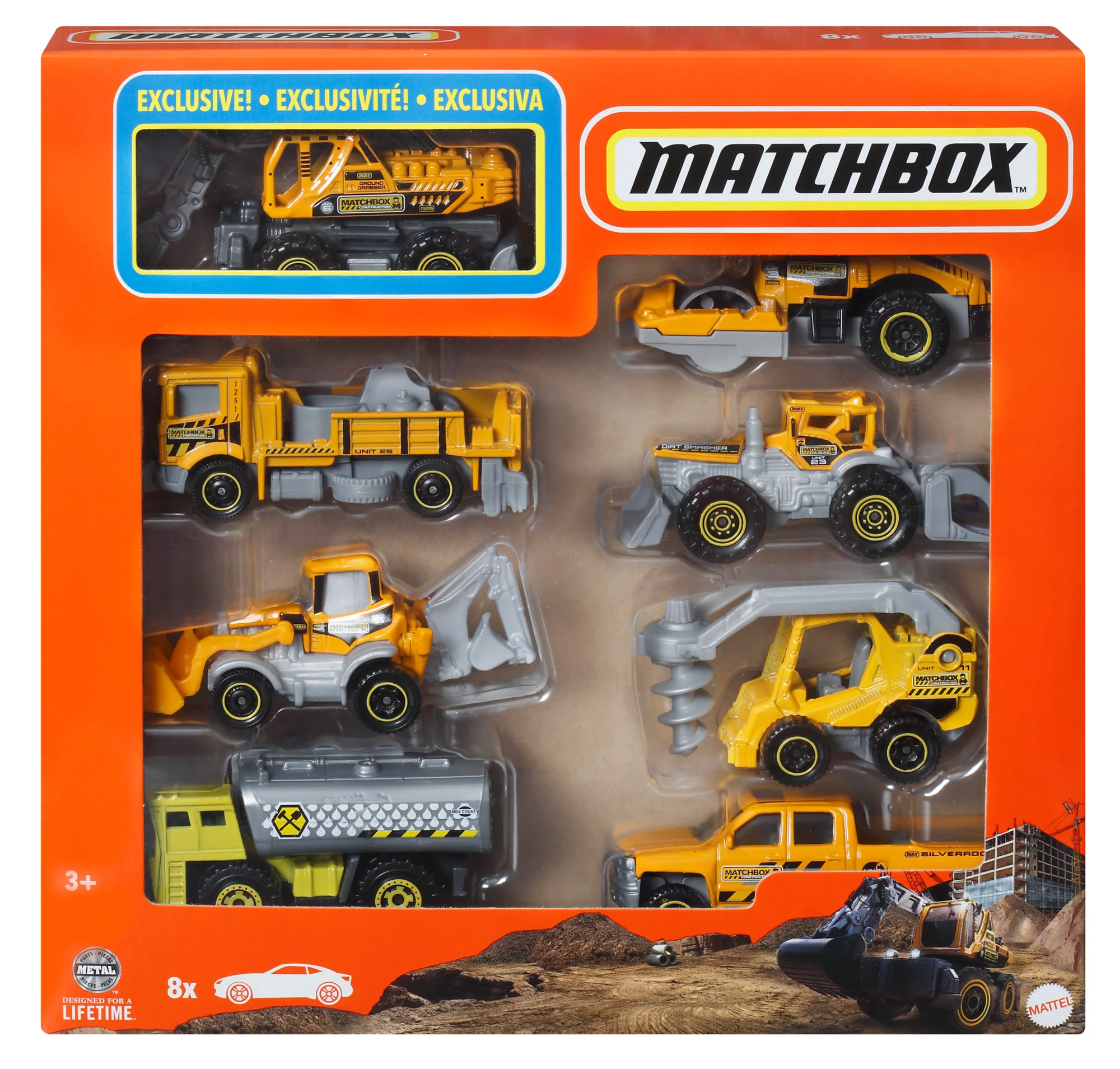 Matchbox 1:64 Scale Die-Cast Toy Cars Or Trucks, Set Of 8 - Image 2