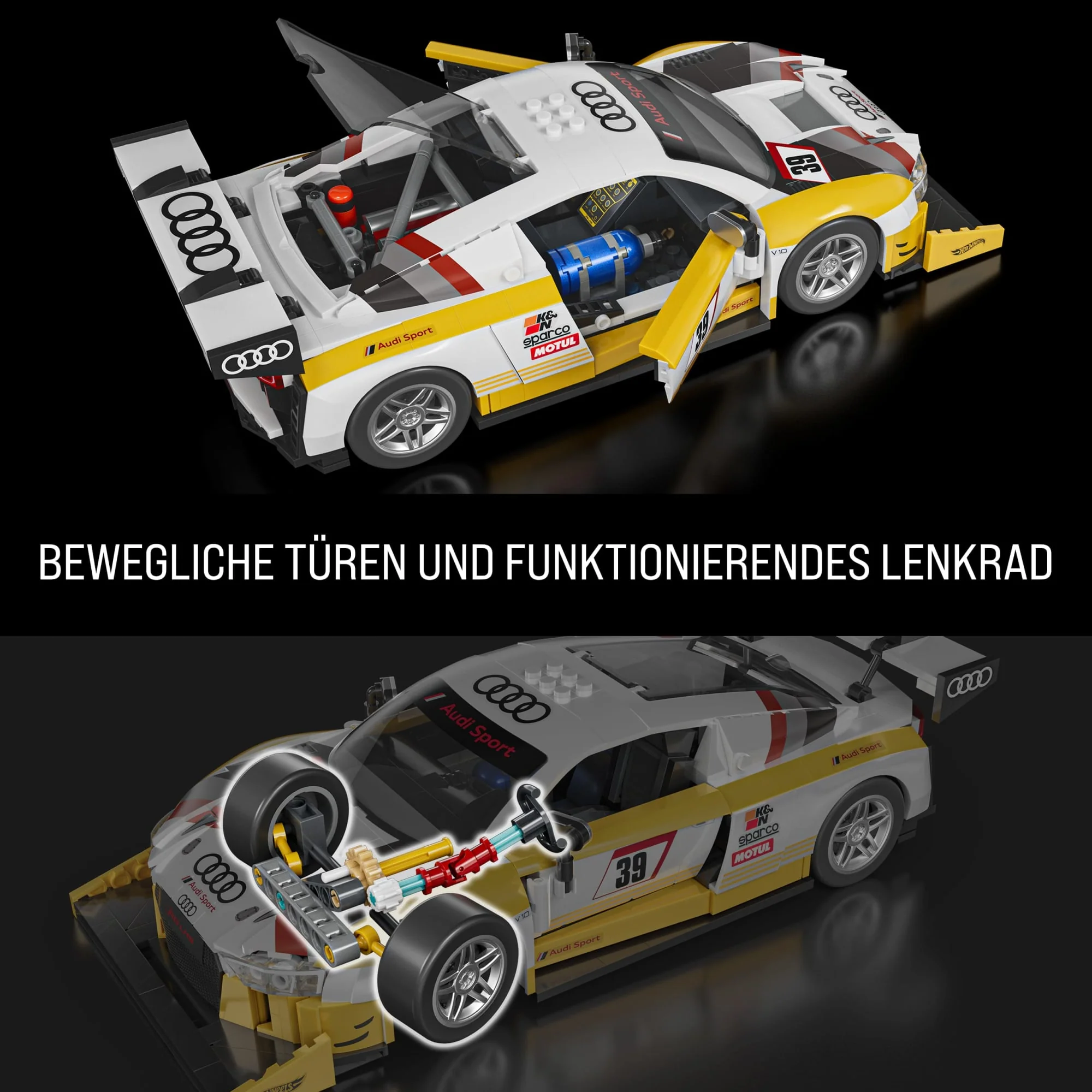 Mattel Brick Shop Hot Wheels ‘15 Audi R8 Lms Bauspielzeugset (820 Teile), Für Sammler - Image 6
