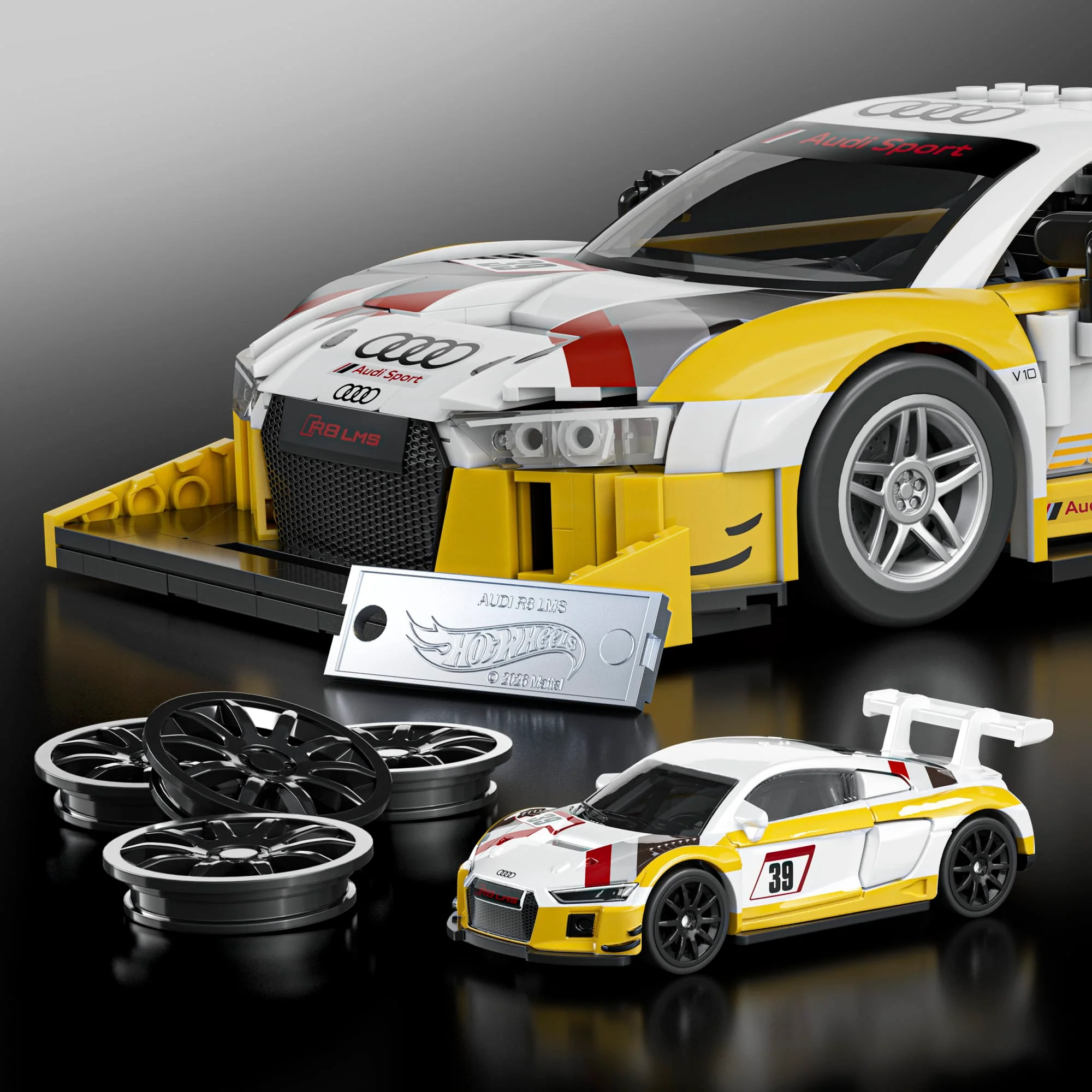 Mattel Brick Shop Hot Wheels ‘15 Audi R8 Lms Building Toy Kit (820 Pieces), For Collectors - Coming Soon - Image 5