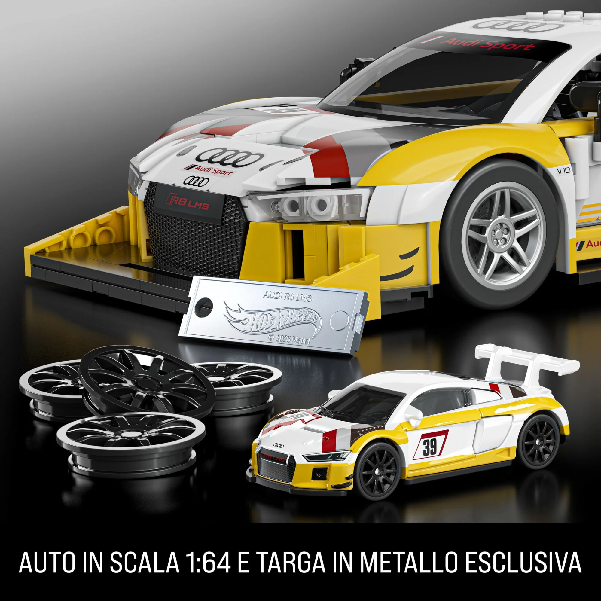 Mattel Brick Shop Hot Wheels '15 Audi R8 Lms, Kit Giocattolo Da Costruire (820 Pezzi) Per Collezionisti - Image 5