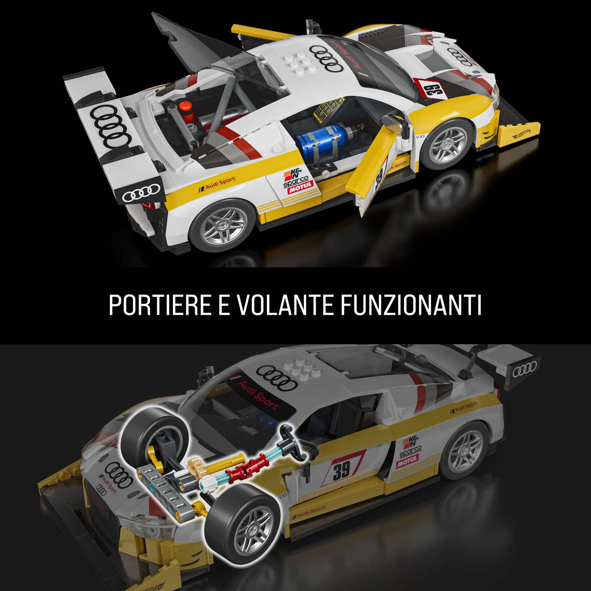 Mattel Brick Shop Hot Wheels '15 Audi R8 Lms, Kit Giocattolo Da Costruire (820 Pezzi) Per Collezionisti - Image 6