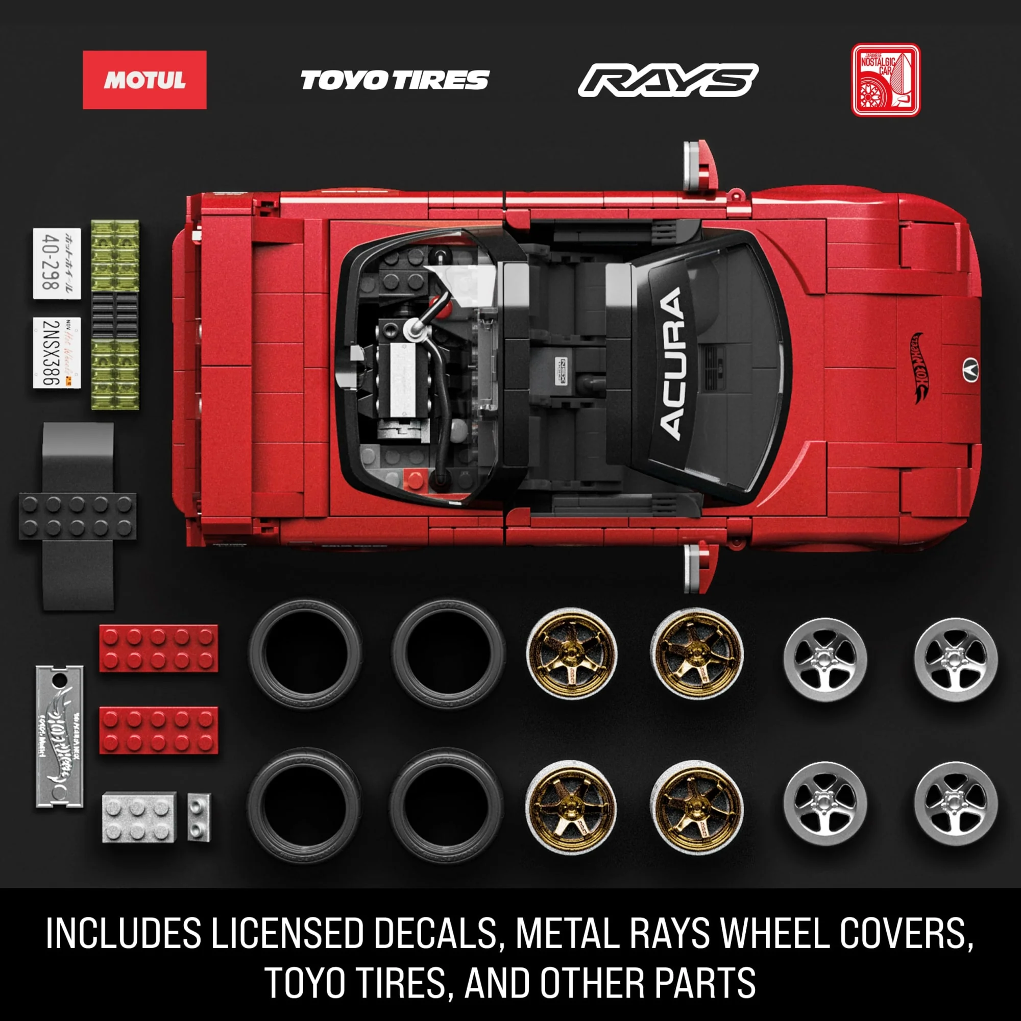 Mattel Brick Shop Hot Wheels ’90 Acura Nsx Building Toy (876 Pieces), For Collectors - Image 4