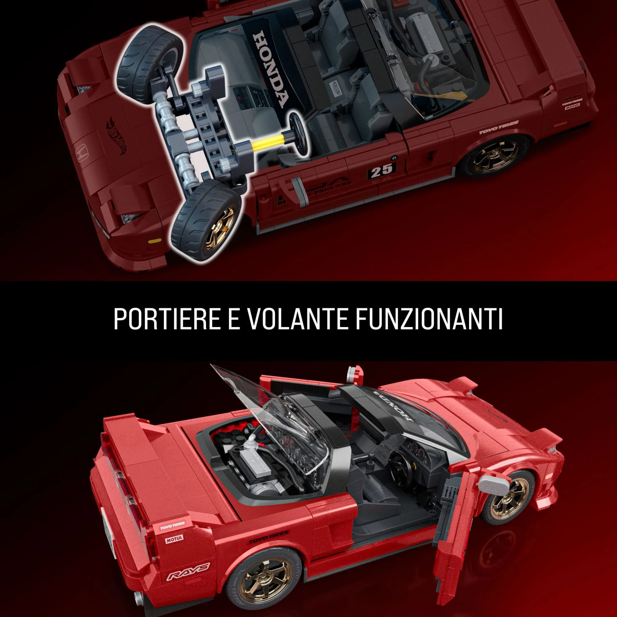 Mattel Brick Shop Hot Wheels ’90 Acura Nsx, Giocattolo Da Costruire (876 Pezzi) Per Collezionisti - Image 6