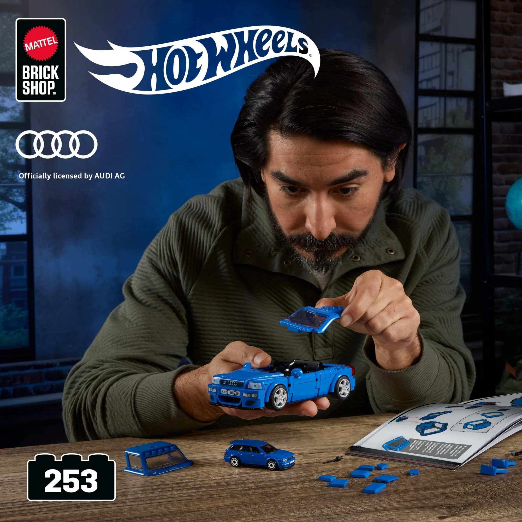 Mattel Brick Shop Hot Wheels '94 Audi Avant RS2 Bouwspeelgoed (252 Onderdelen), Voor Verzamelaars | Mattel - Image 2