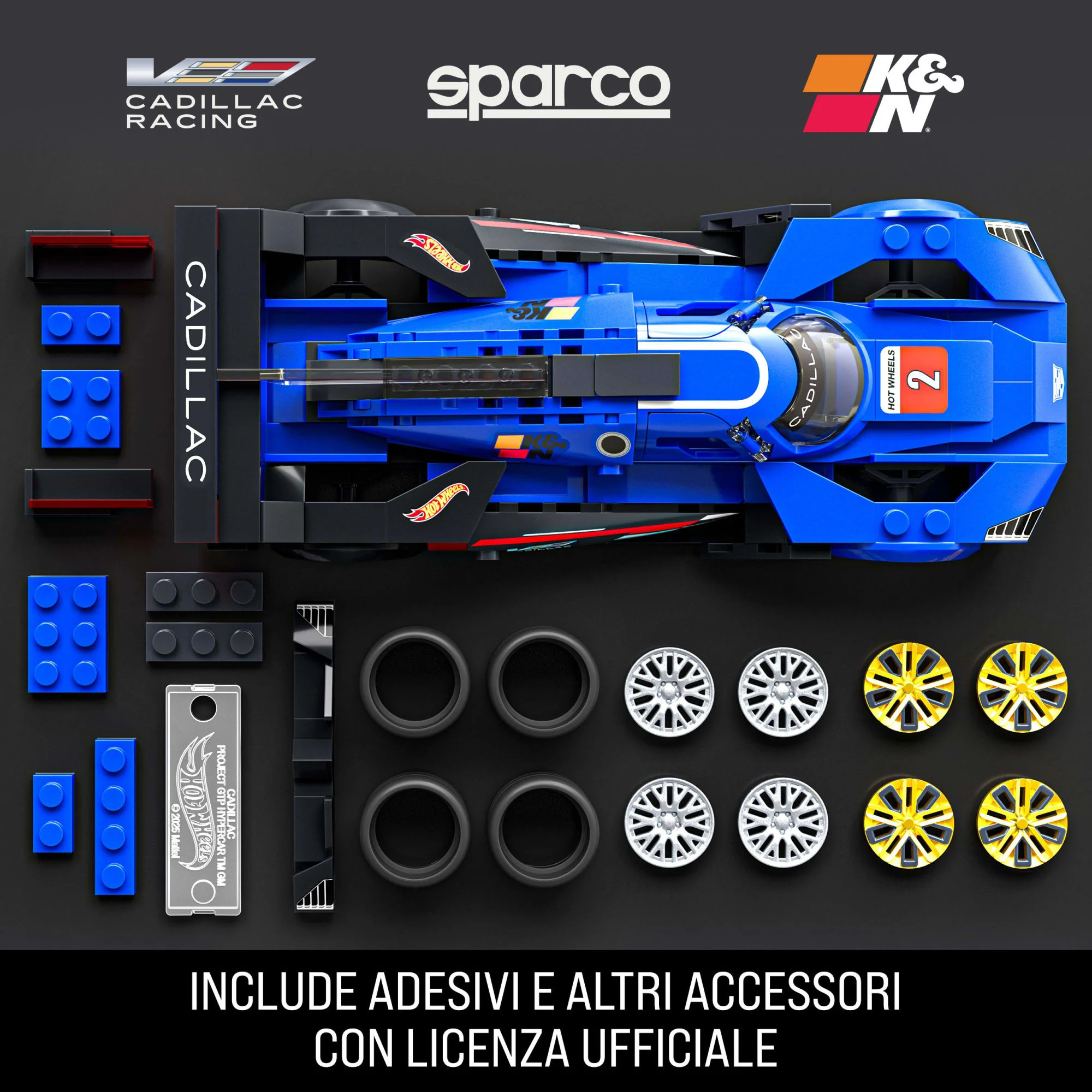 Mattel Brick Shop Hot Wheels Cadillac Project Gtp Hypercar, Kit Giocattolo Da Costruire (236 Pezzi) Per Collezionisti - Image 4
