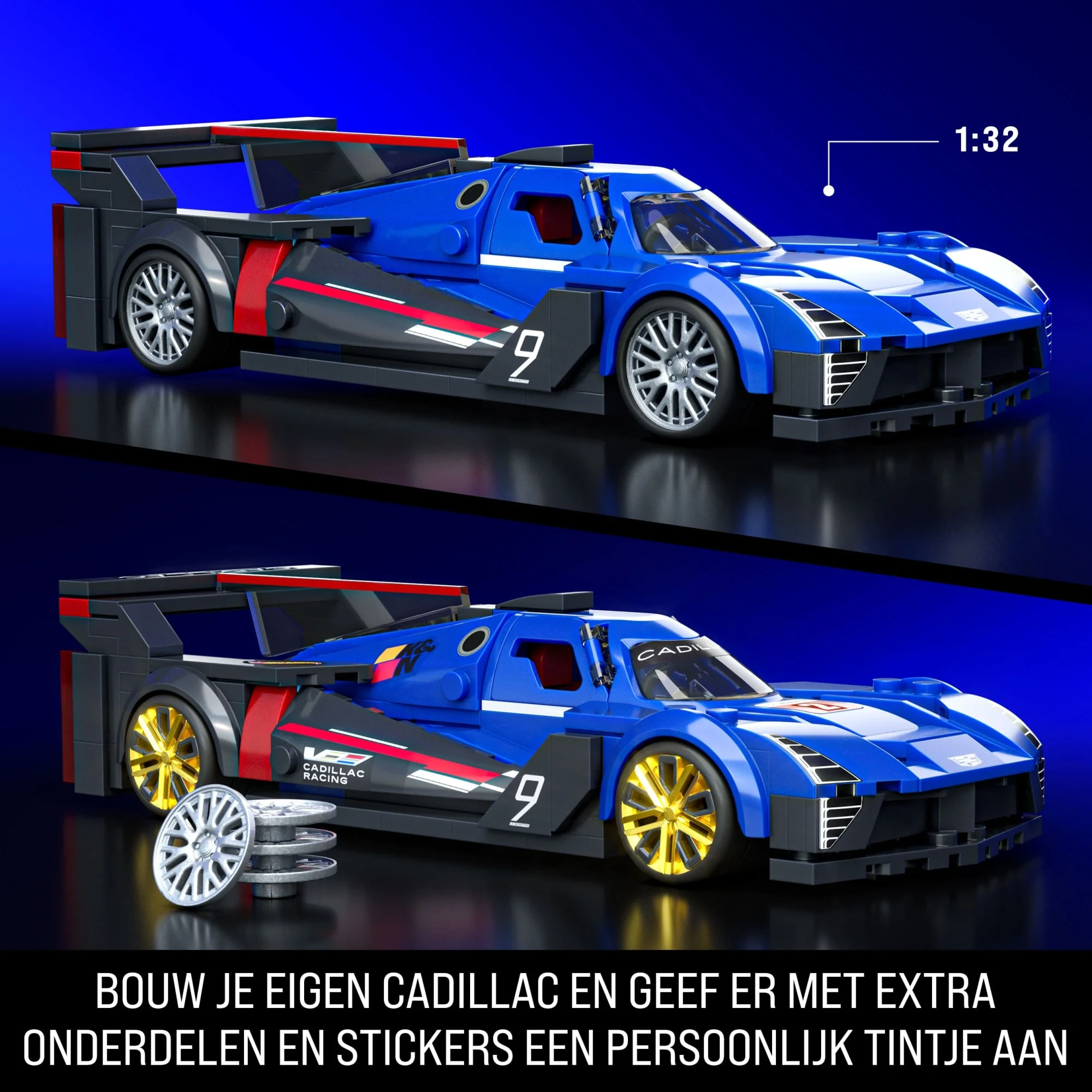 Mattel Brick Shop Hot Wheels Cadillac Project Gtp Hypercar, Bouwspeelgoed (236 Onderdelen), Voor Verzamelaars - Image 3
