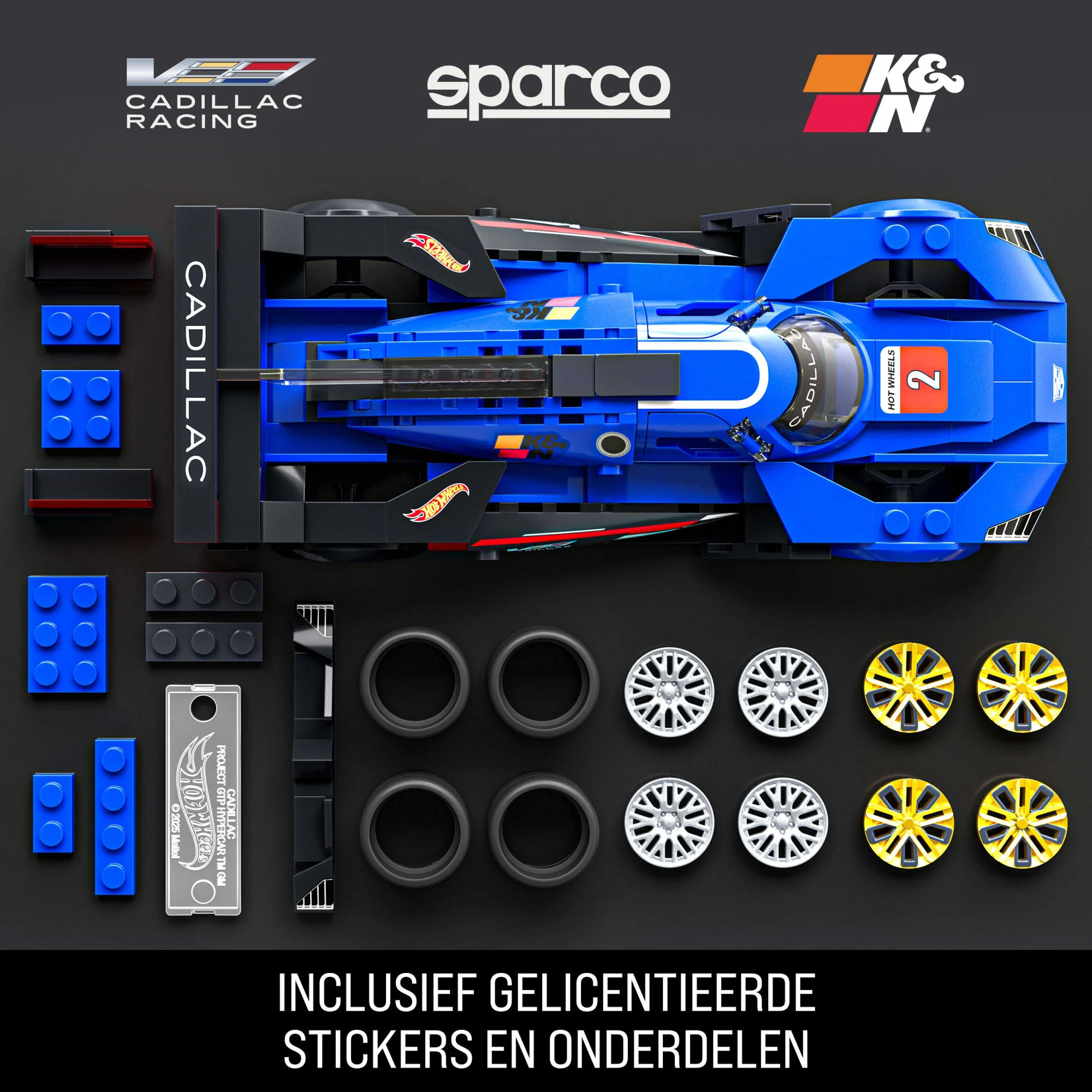 Mattel Brick Shop Hot Wheels Cadillac Project Gtp Hypercar, Bouwspeelgoed (236 Onderdelen), Voor Verzamelaars - Image 4