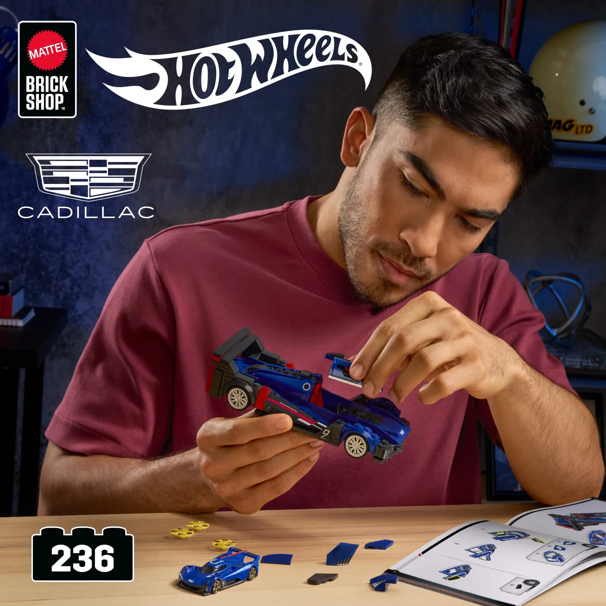Mattel Brick Shop Hot Wheels Cadillac Project Gtp Hypercar Yapı Oyuncağı Seti (236 Parça), Koleksiyoncular Için - Image 2