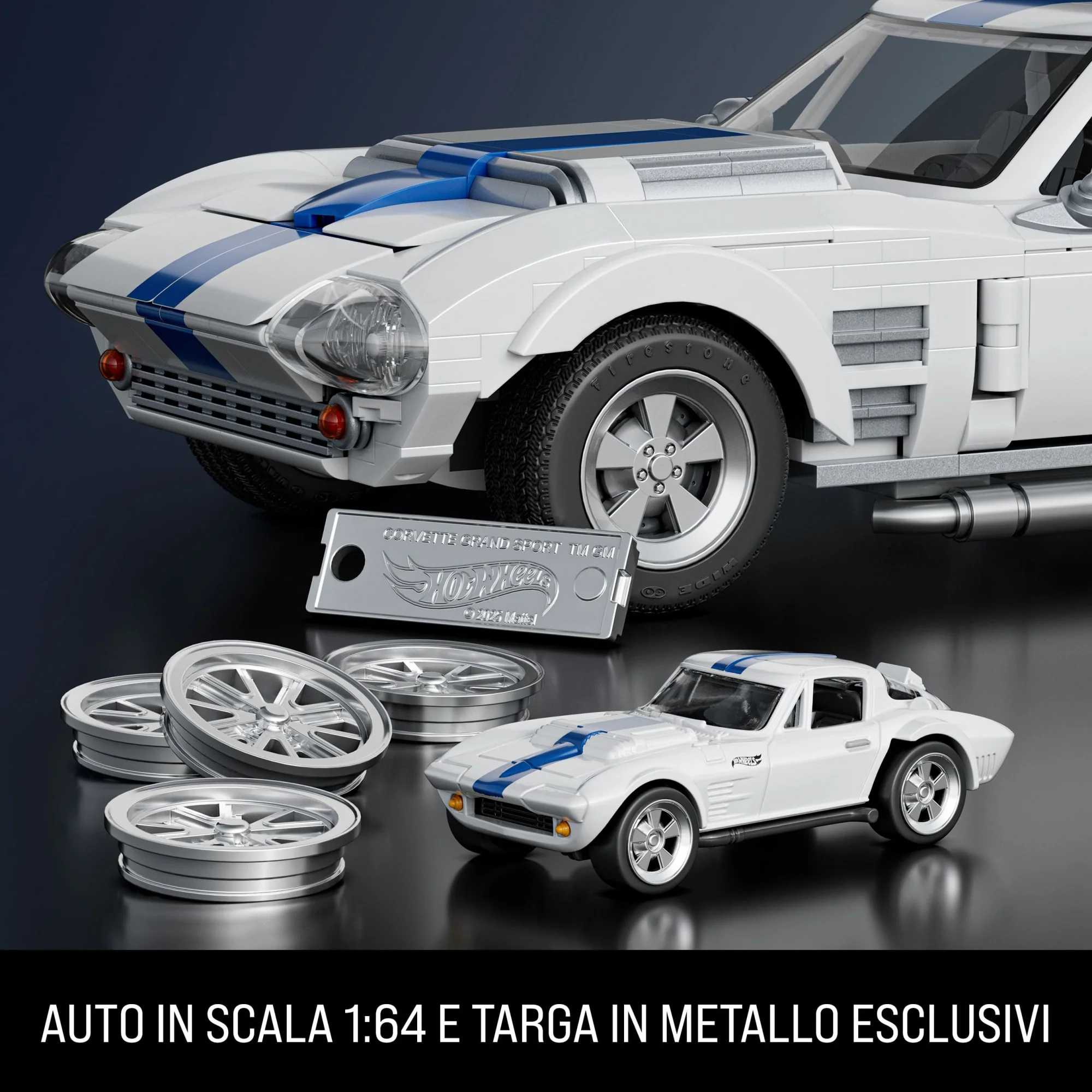 Mattel Brick Shop Hot Wheels Corvette Grand Sport, Kit Giocattolo Da Costruire (918 Pezzi) Per Collezionisti - Image 5