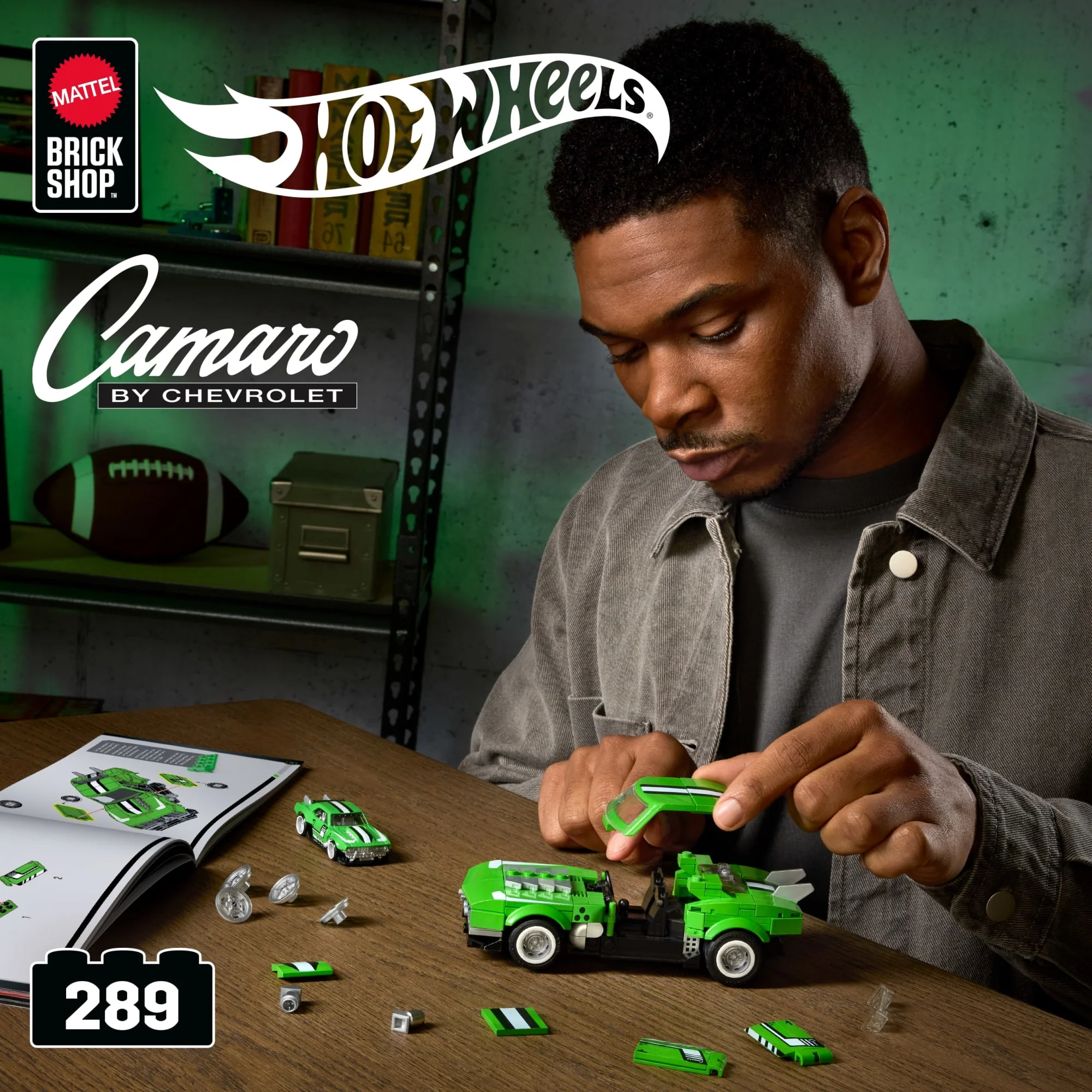 Mattel Brick Shop Hot Wheels Custom ’68 Camaro Bauset (289 Teile), Für Sammler - Image 2