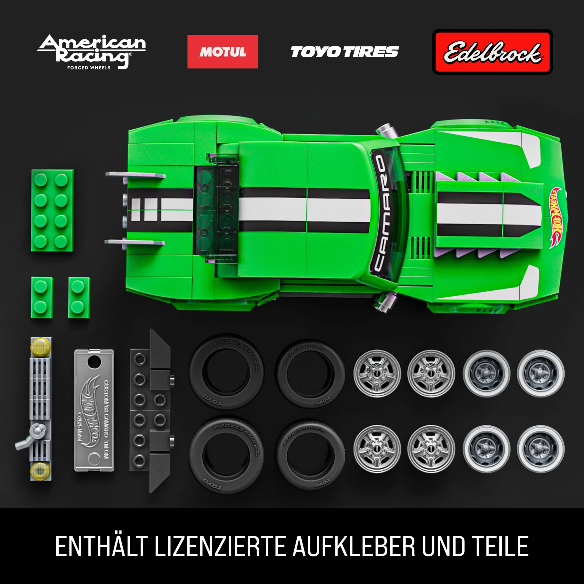 Mattel Brick Shop Hot Wheels Custom ’68 Camaro Bauset (289 Teile), Für Sammler - Image 4