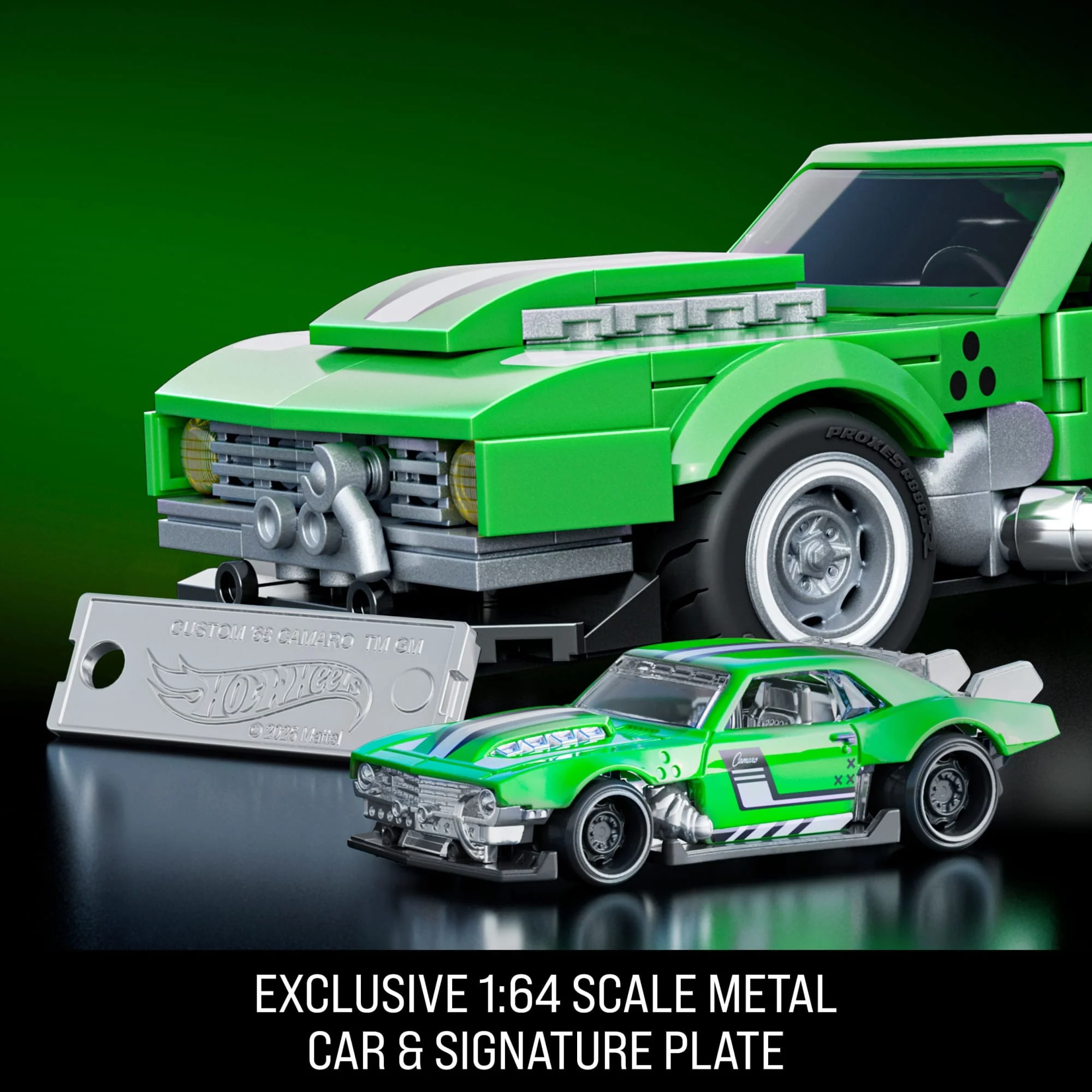 Mattel Brick Shop Hot Wheels Custom ’68 Camaro Building Toy Kit (289 Pieces), For Collectors - Image 5