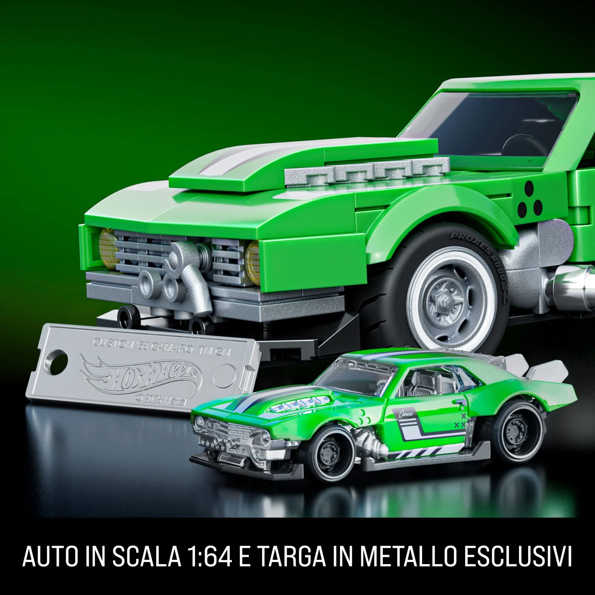 Mattel Brick Shop Hot Wheels Custom ’68 Camaro, Kit Giocattolo Da Costruire (289 Pezzi) Per Collezionisti - Image 5