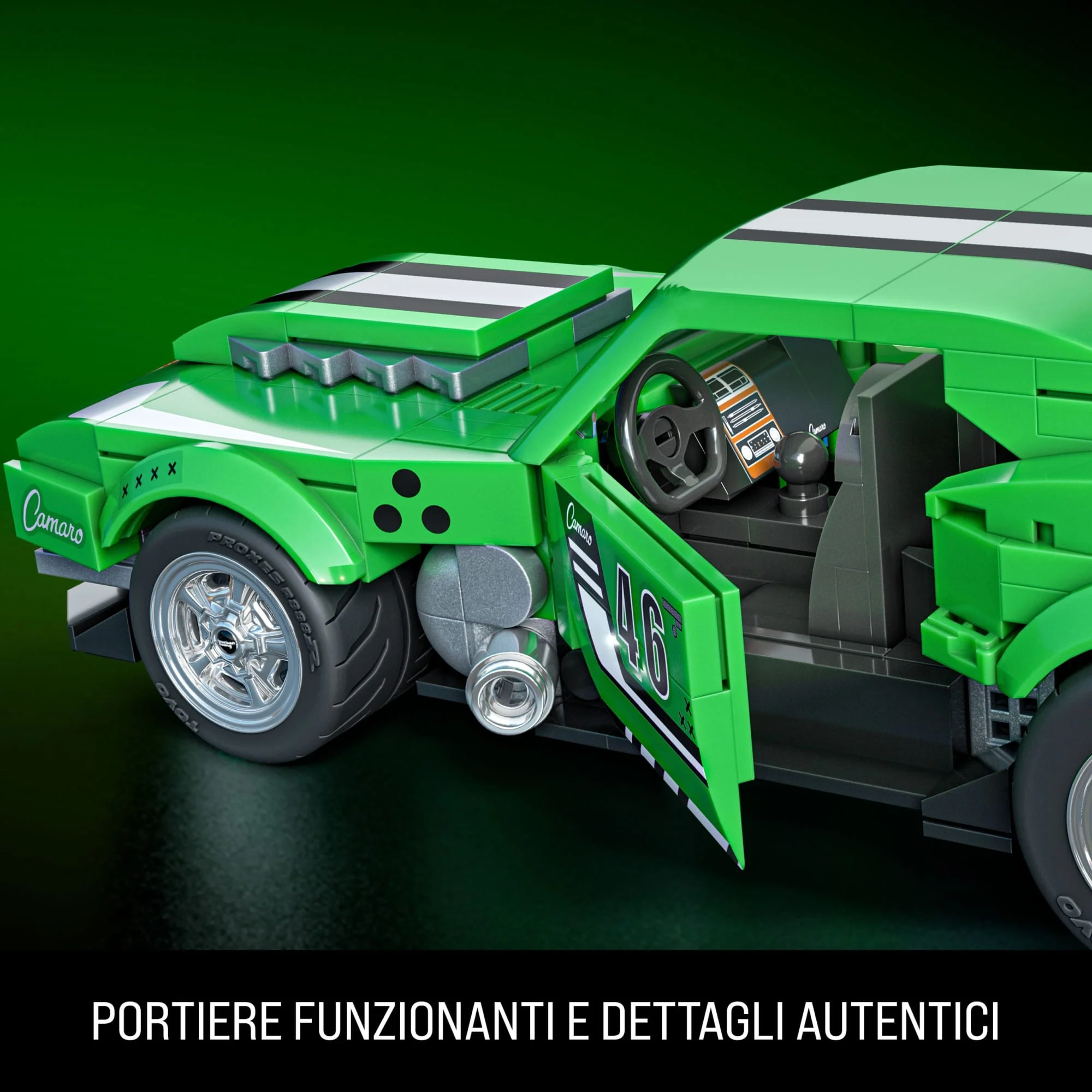 Mattel Brick Shop Hot Wheels Custom ’68 Camaro, Kit Giocattolo Da Costruire (289 Pezzi) Per Collezionisti - Image 6