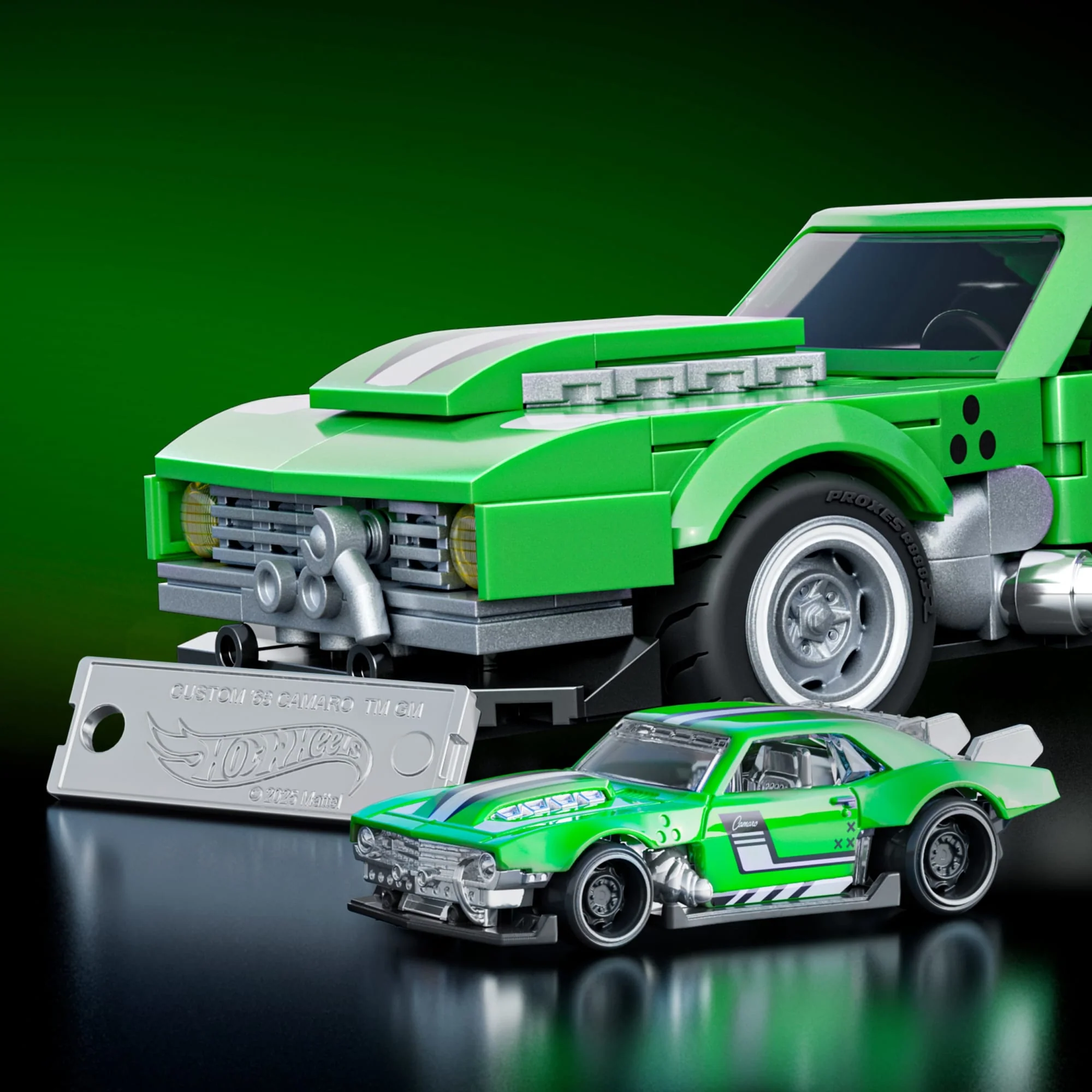 Mattel Brick Shop Hot Wheels Custom '68 Camaro Yapı Oyuncağı Seti (289 Parça), Koleksiyoncular Için - Image 5