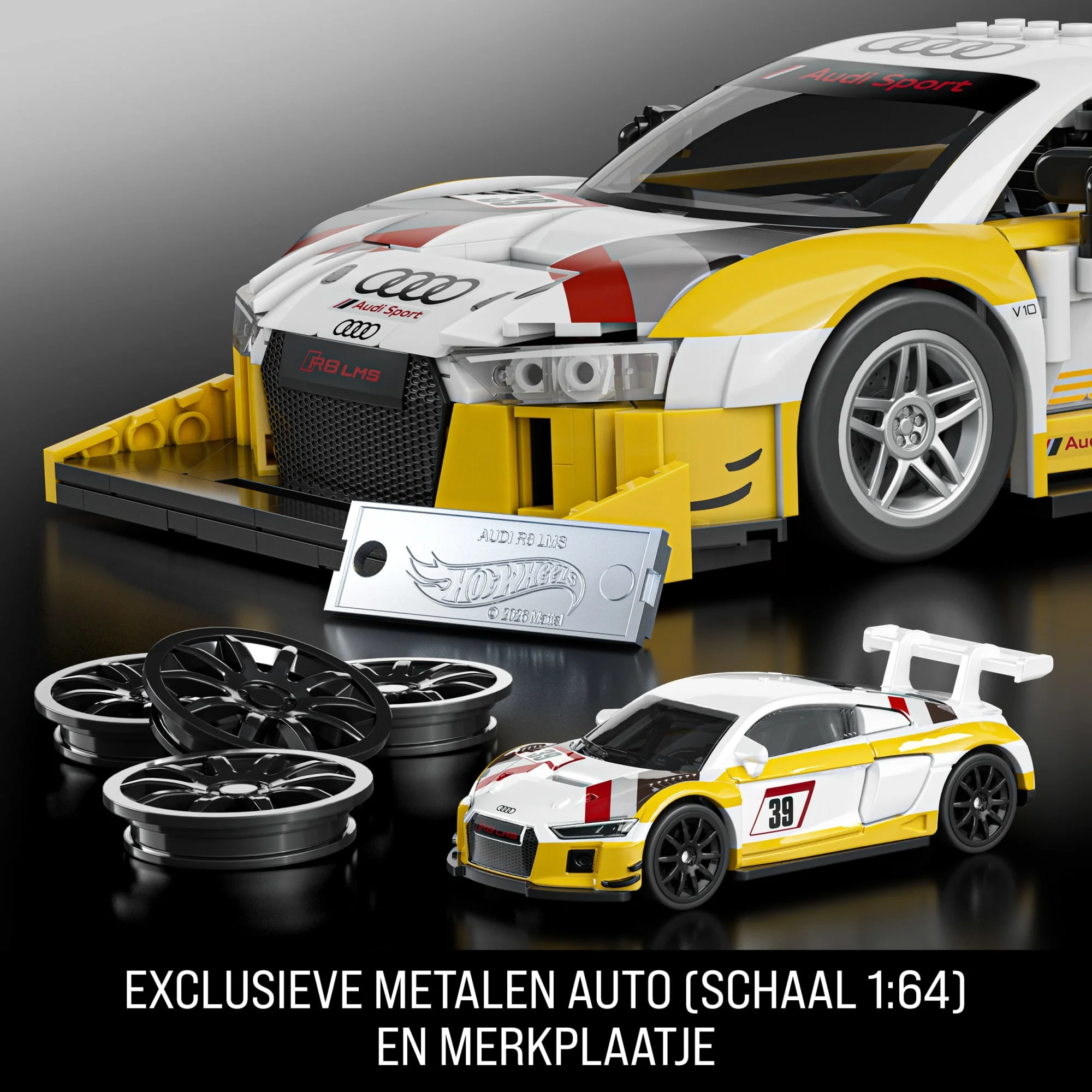 Mattel Brick Shop Hot Wheels '15 Audi R8 Lms Bouwspeelgoed (820 Onderdelen), Voor Verzamelaars - Image 5