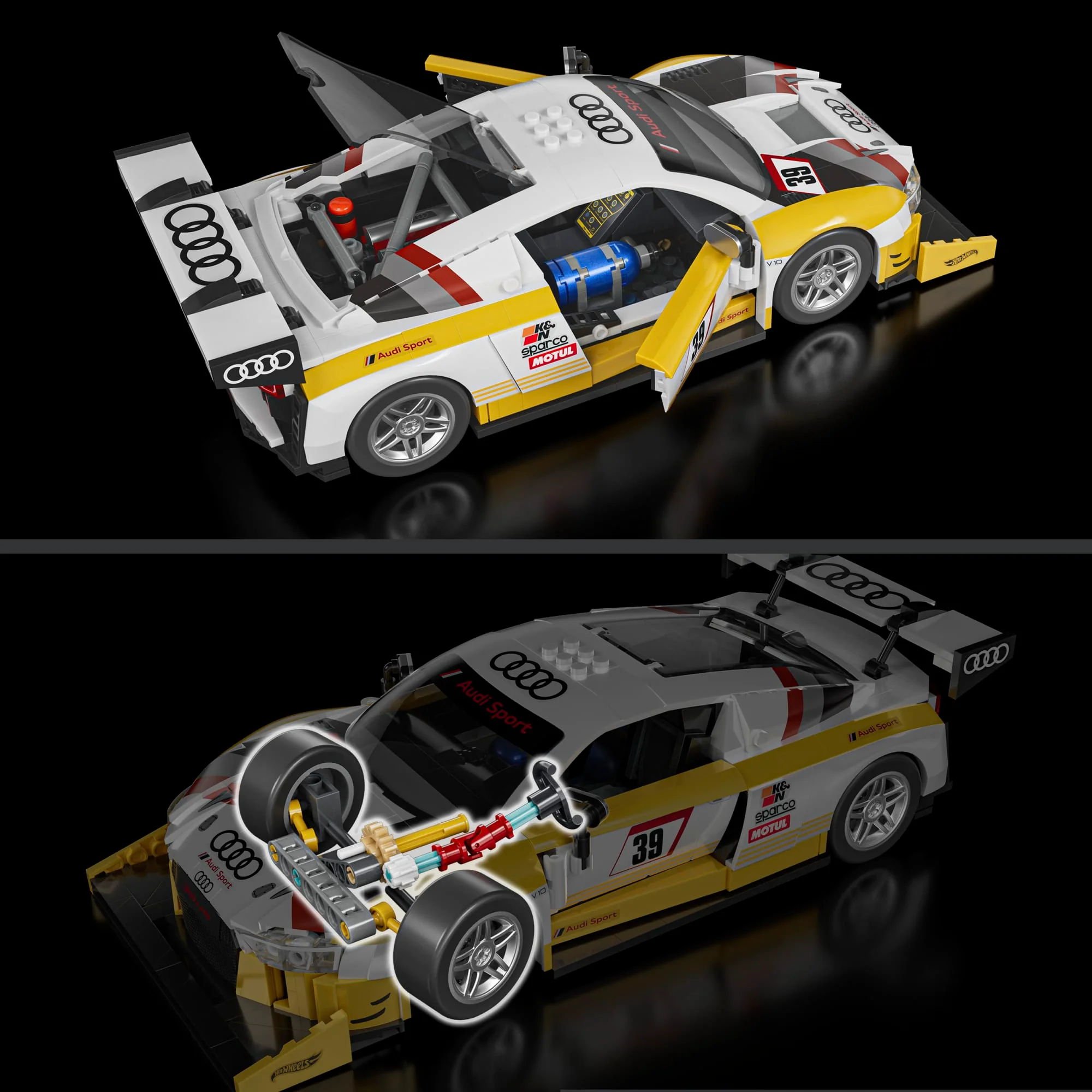 Conjunto De Construcción Del Audi R8 Lms De 2015 De Hot Wheels De Mattel Brick Shop (820Piezas) Para Coleccionistas - Image 6