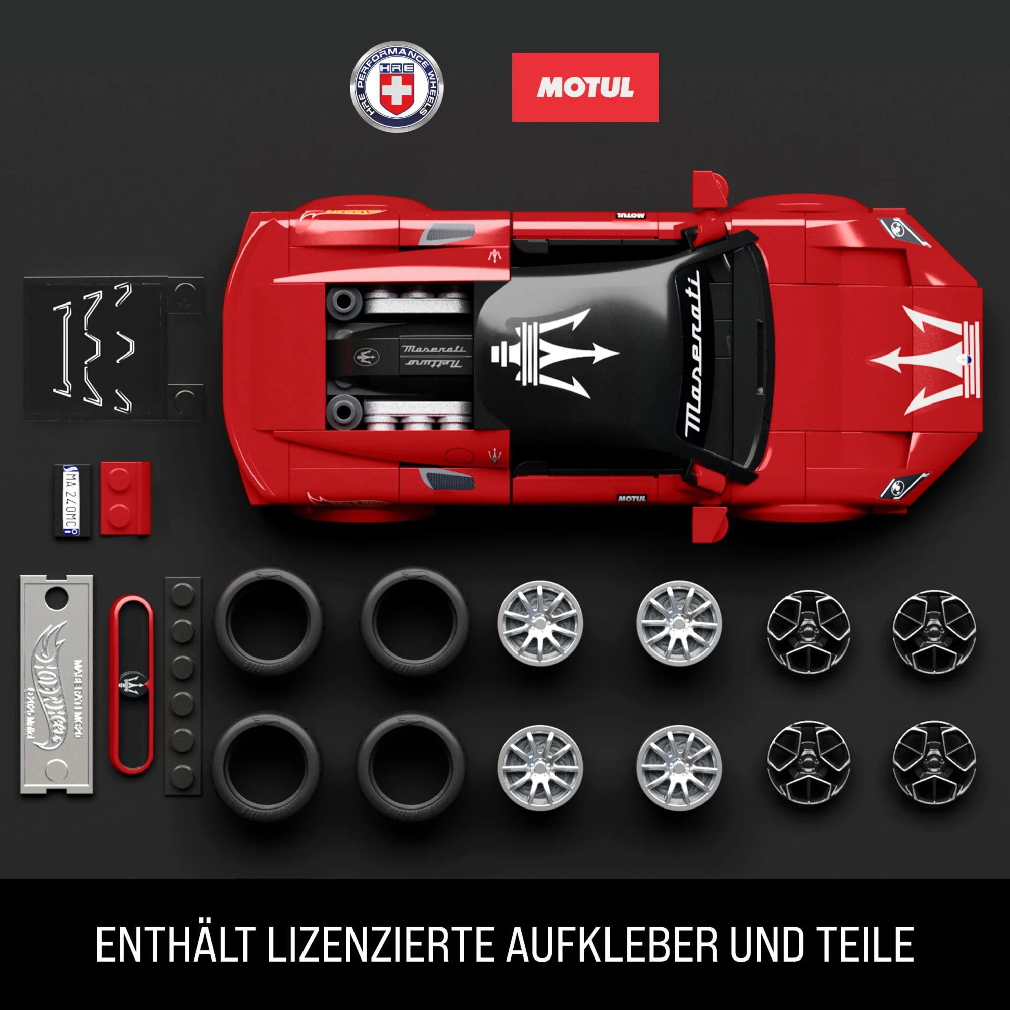 Mattel Brick Shop Hot Wheels Maserati Mc20 Bauset (250 Teile), Für Sammler - Image 4