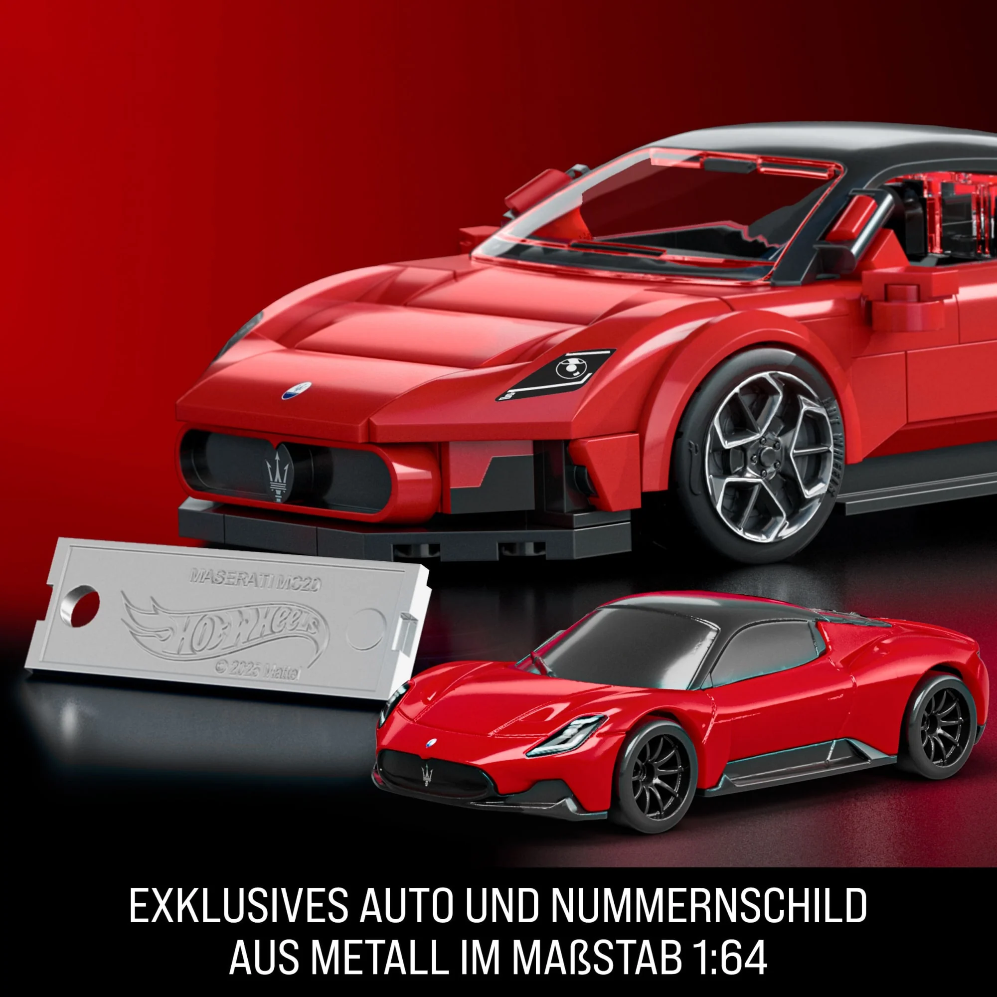 Mattel Brick Shop Hot Wheels Maserati Mc20 Bauset (250 Teile), Für Sammler - Image 5