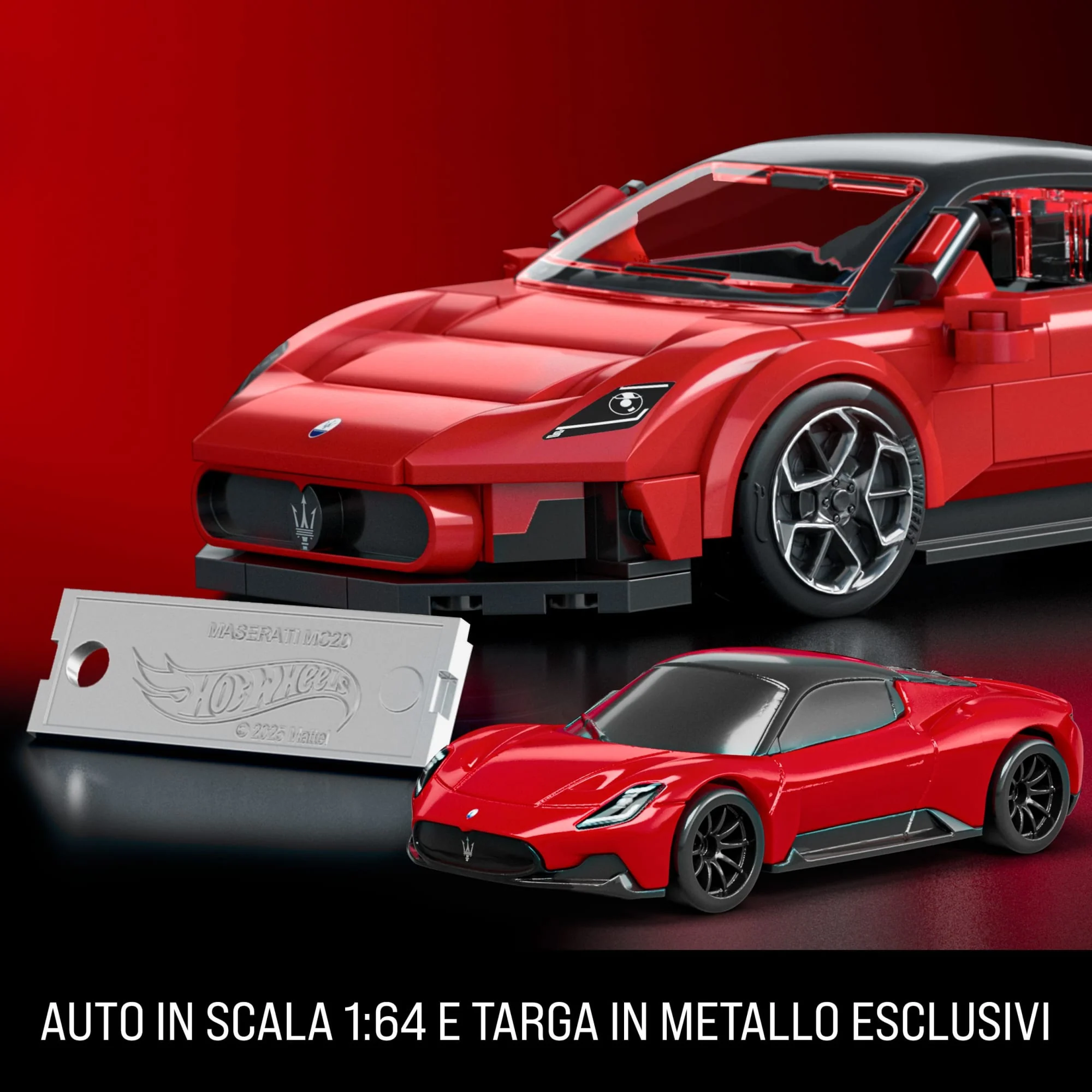 Mattel Brick Shop Hot Wheels Maserati Mc20, Kit Giocattolo Da Costruire (250 Pezzi) Per Collezionisti - Image 5