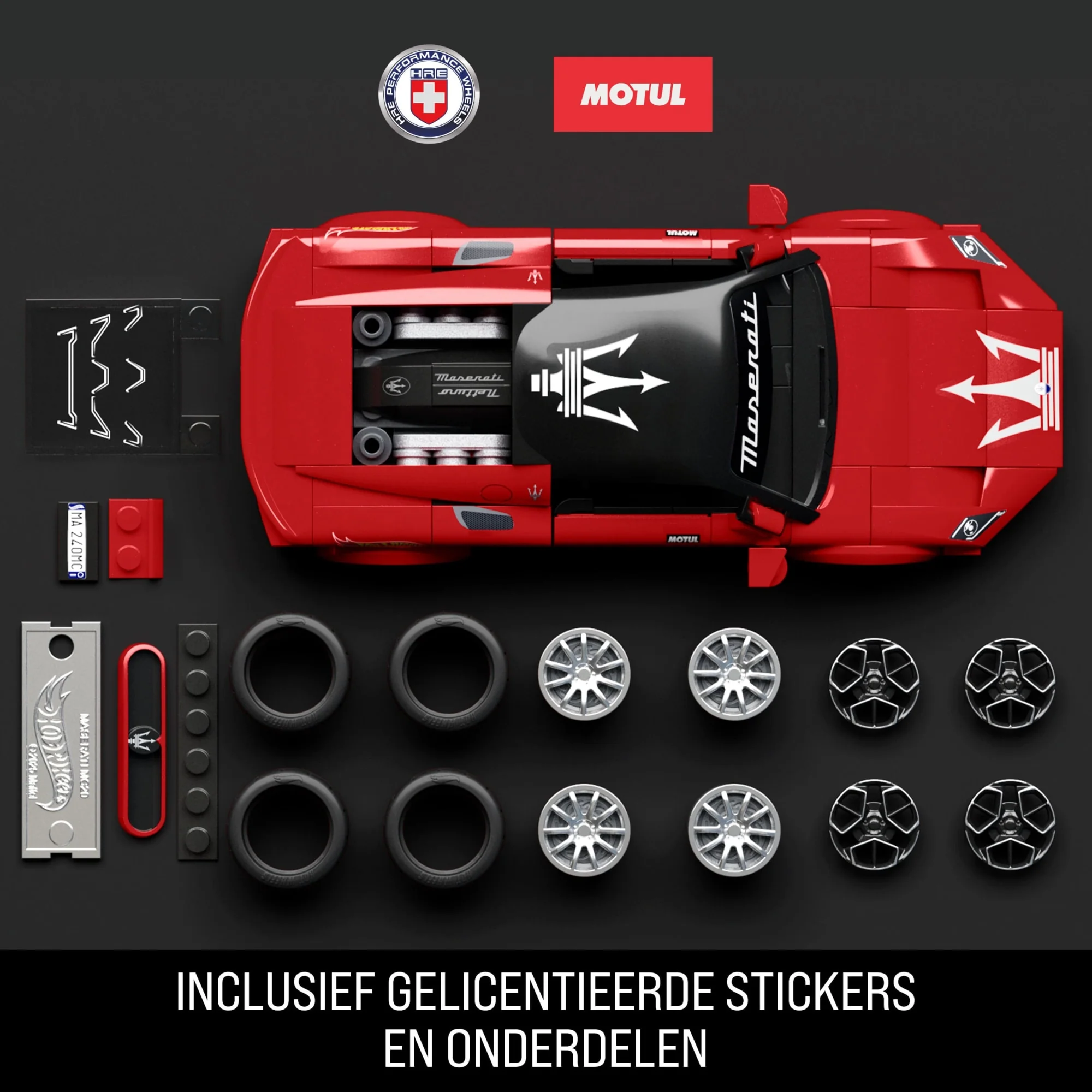 Mattel Brick Shop Hot Wheels Maserati Mc20, Bouwspeelgoed (250 Onderdelen), Voor Verzamelaars - Image 4