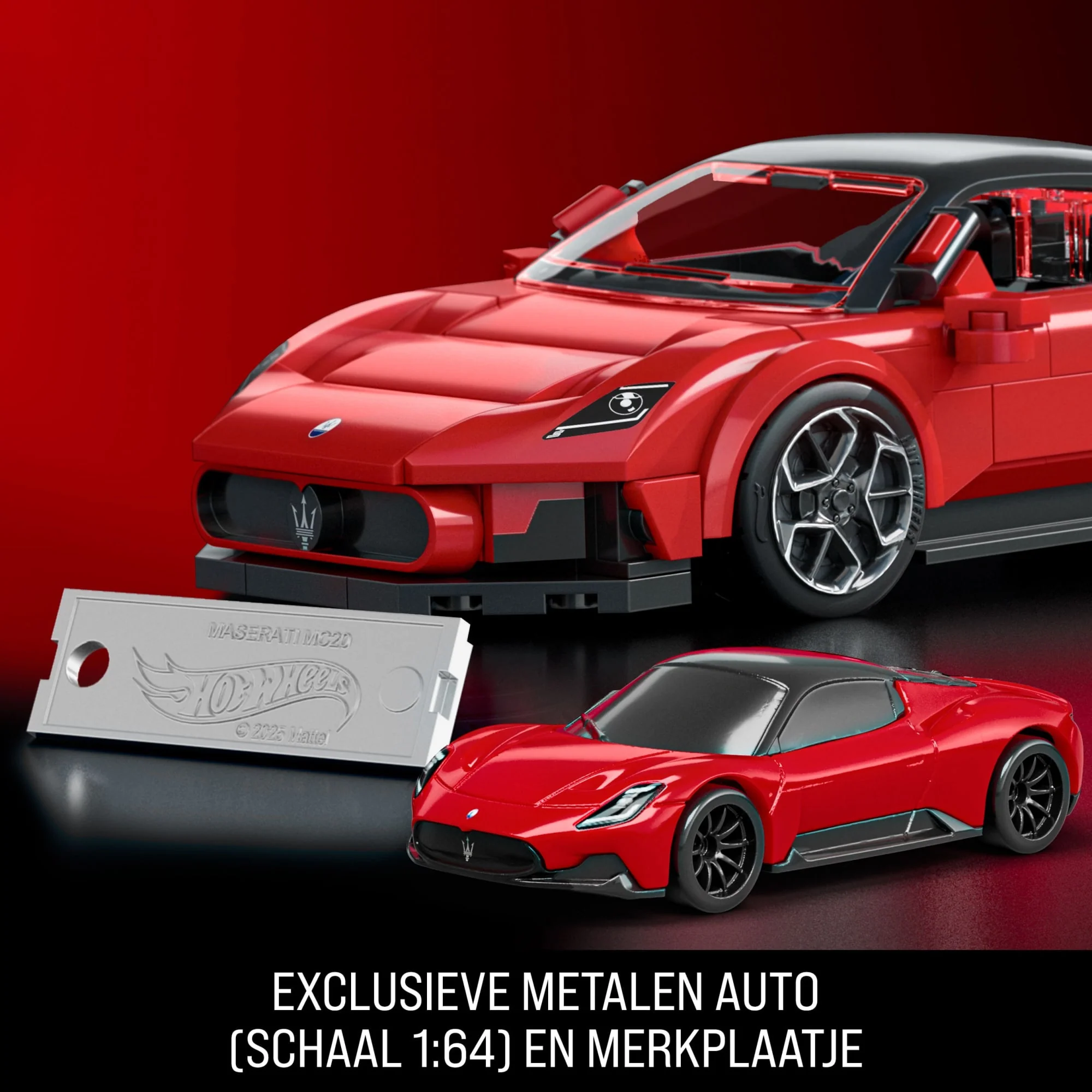 Mattel Brick Shop Hot Wheels Maserati Mc20, Bouwspeelgoed (250 Onderdelen), Voor Verzamelaars - Image 5