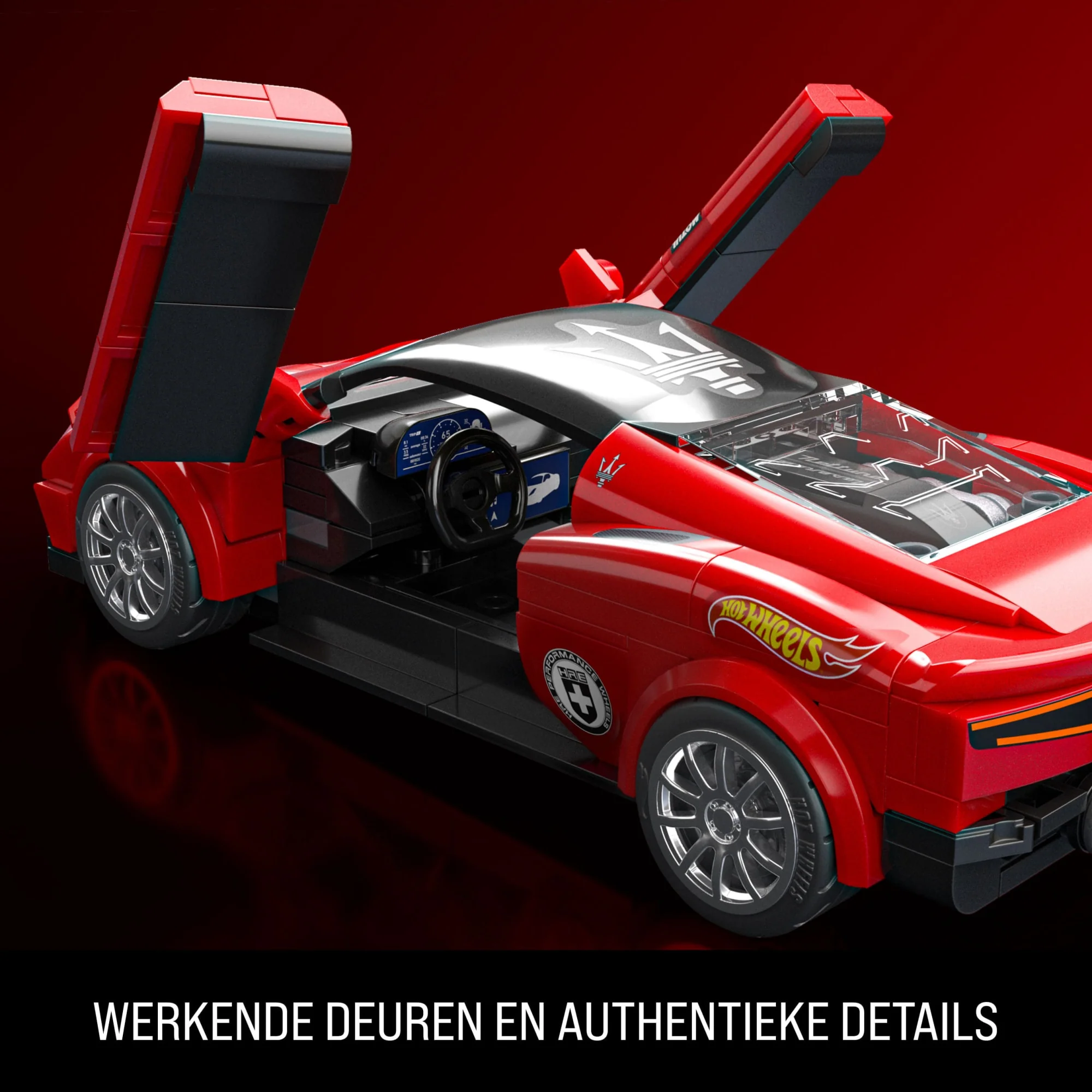 Mattel Brick Shop Hot Wheels Maserati Mc20, Bouwspeelgoed (250 Onderdelen), Voor Verzamelaars - Image 6