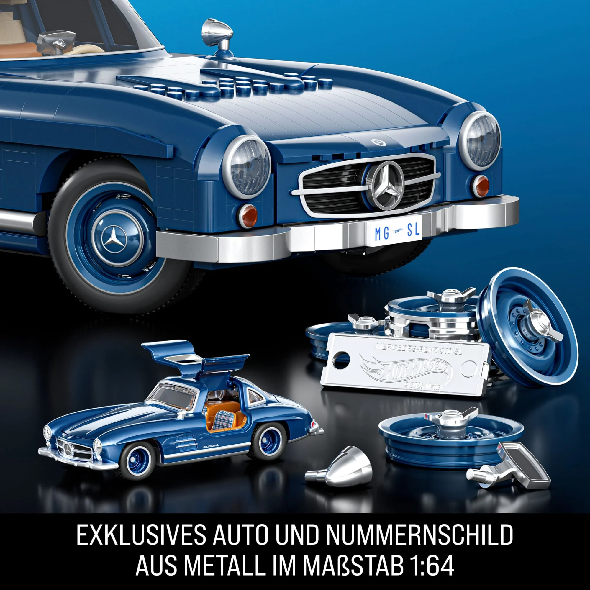Mattel Brick Shop Hot Wheels Mercedes-Benz 300 Sl Bauset (1600 Teile), Für Sammler - Image 5