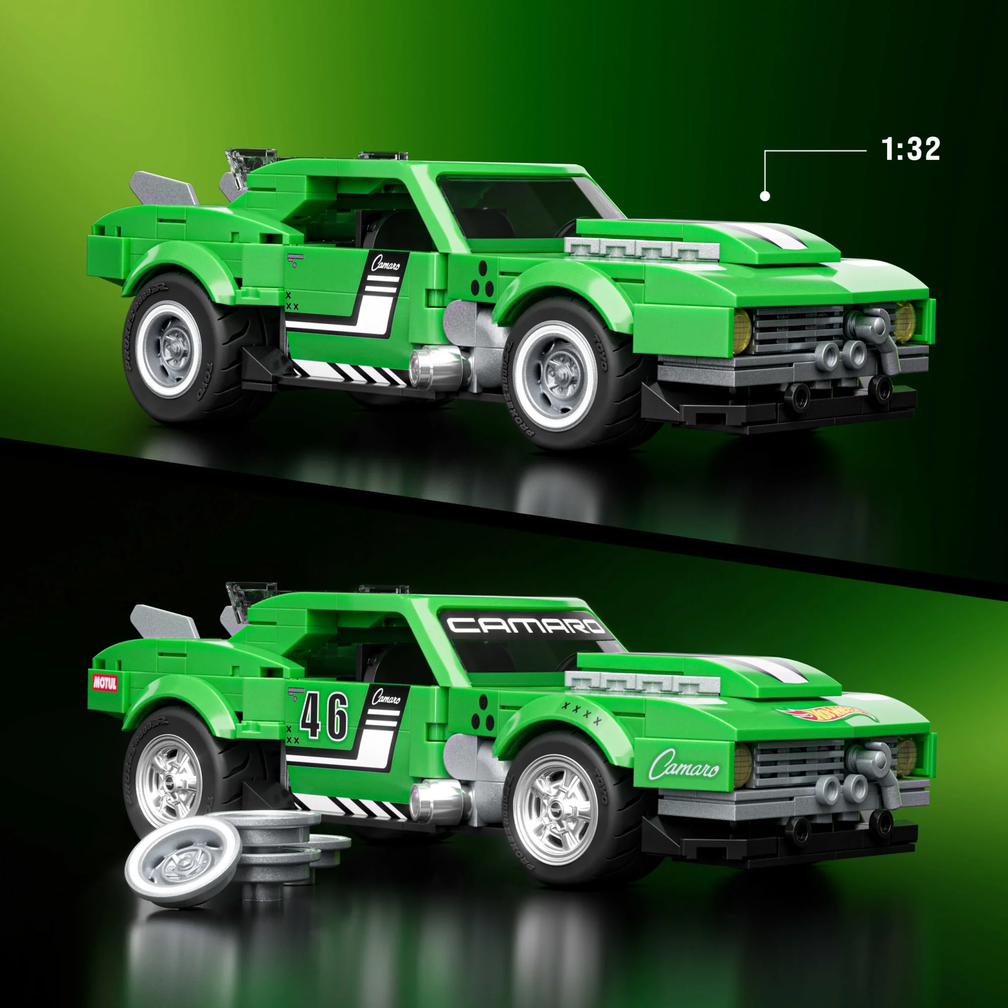 Mattel Brick Shop Σετ Κατασκευής Hot Wheels Camaro Camaro ’68 (289 Κομμάτια), Για Συλλέκτες - Image 2
